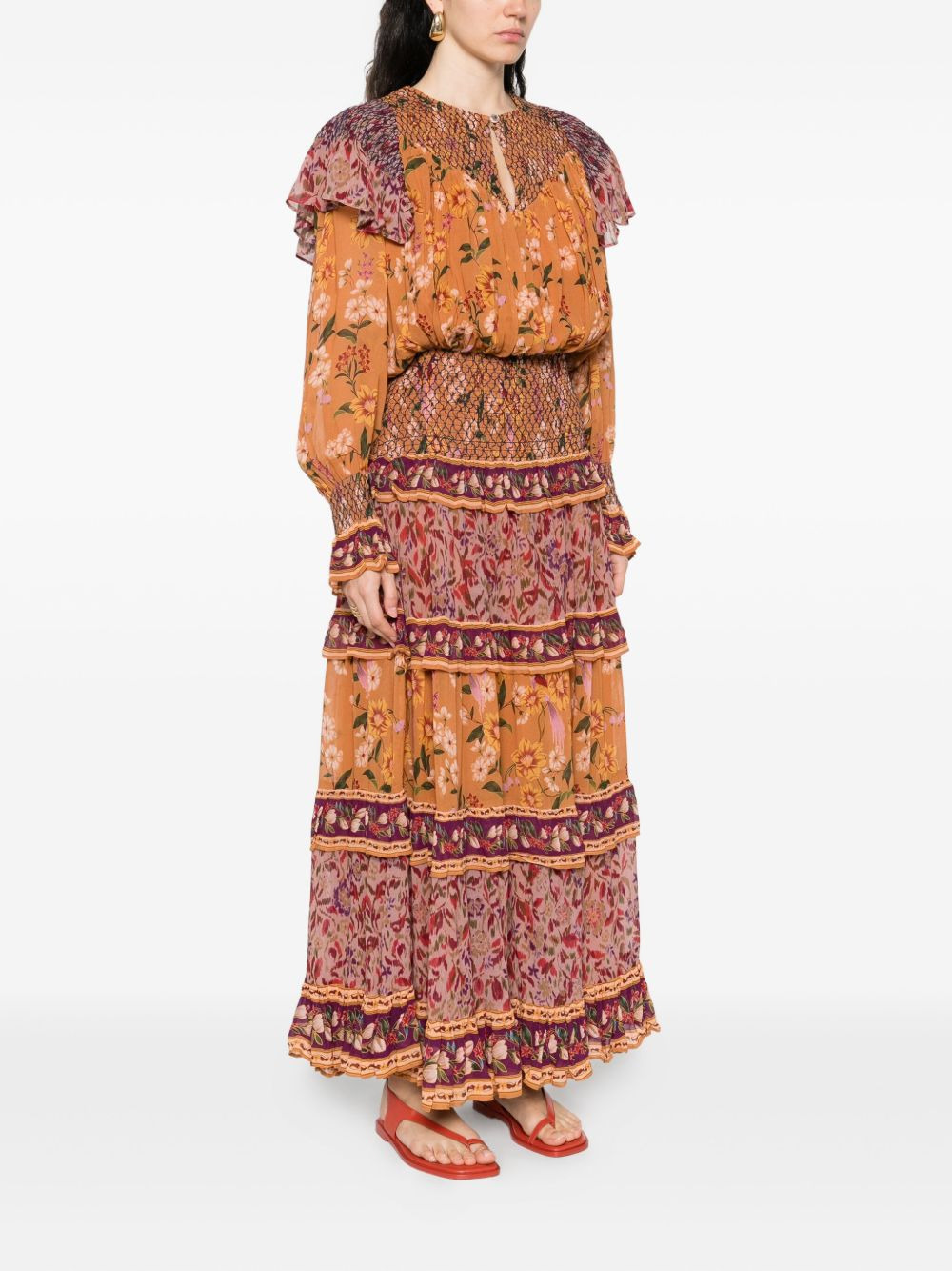 floral-print dress - 3