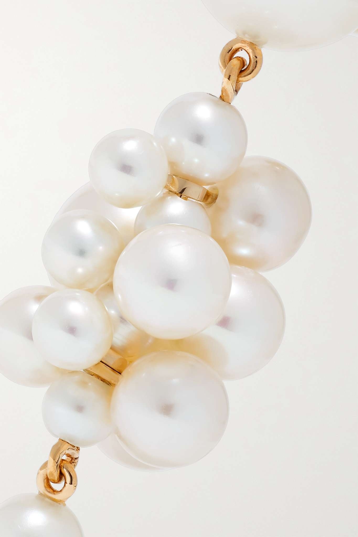 Botticelli 14-karat gold pearl earrings - 4