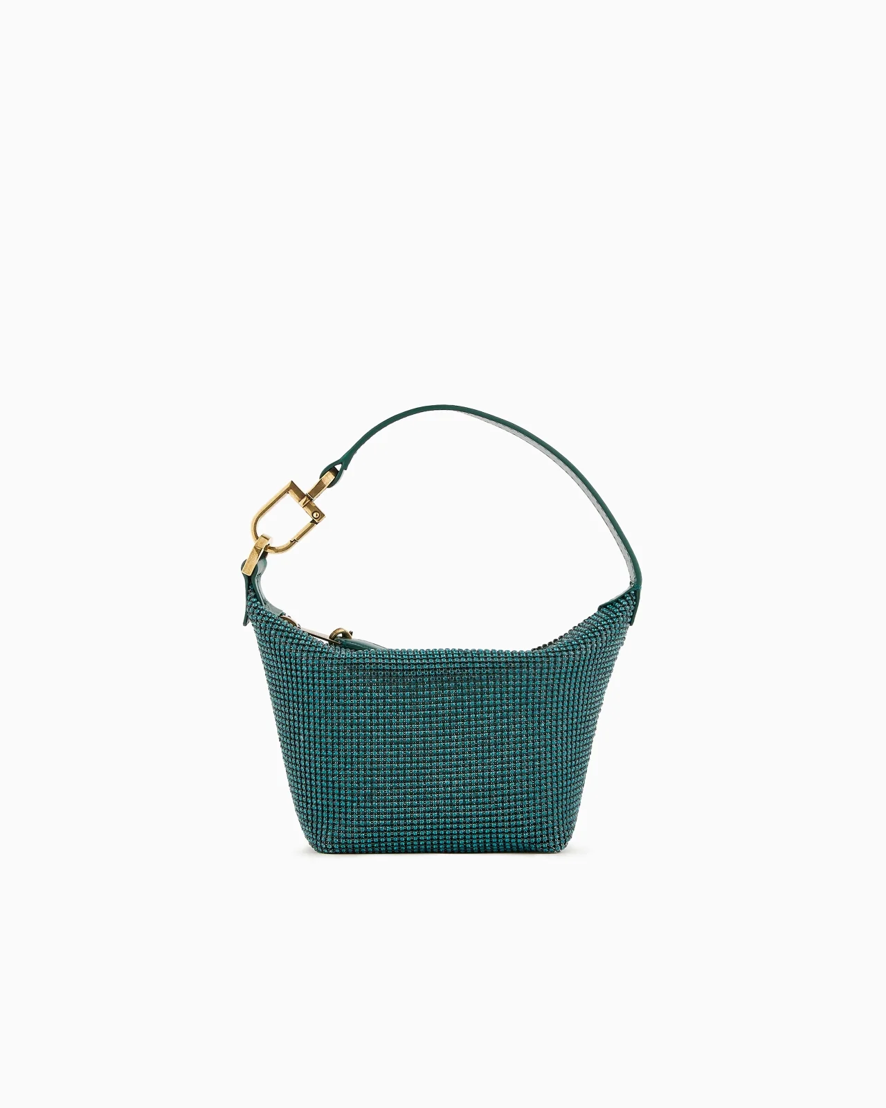 La Prima Soft mini handbag in metallic knit with rhinestones - 1