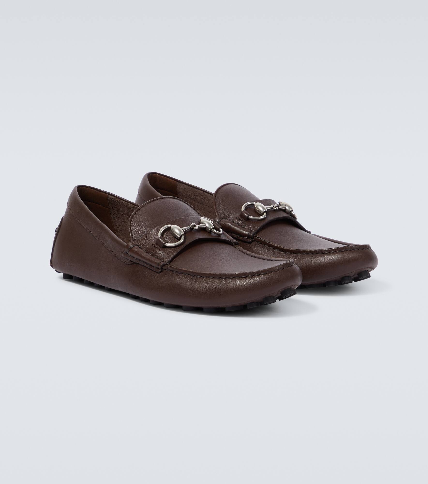 Horsebit leather driving shoes - 5