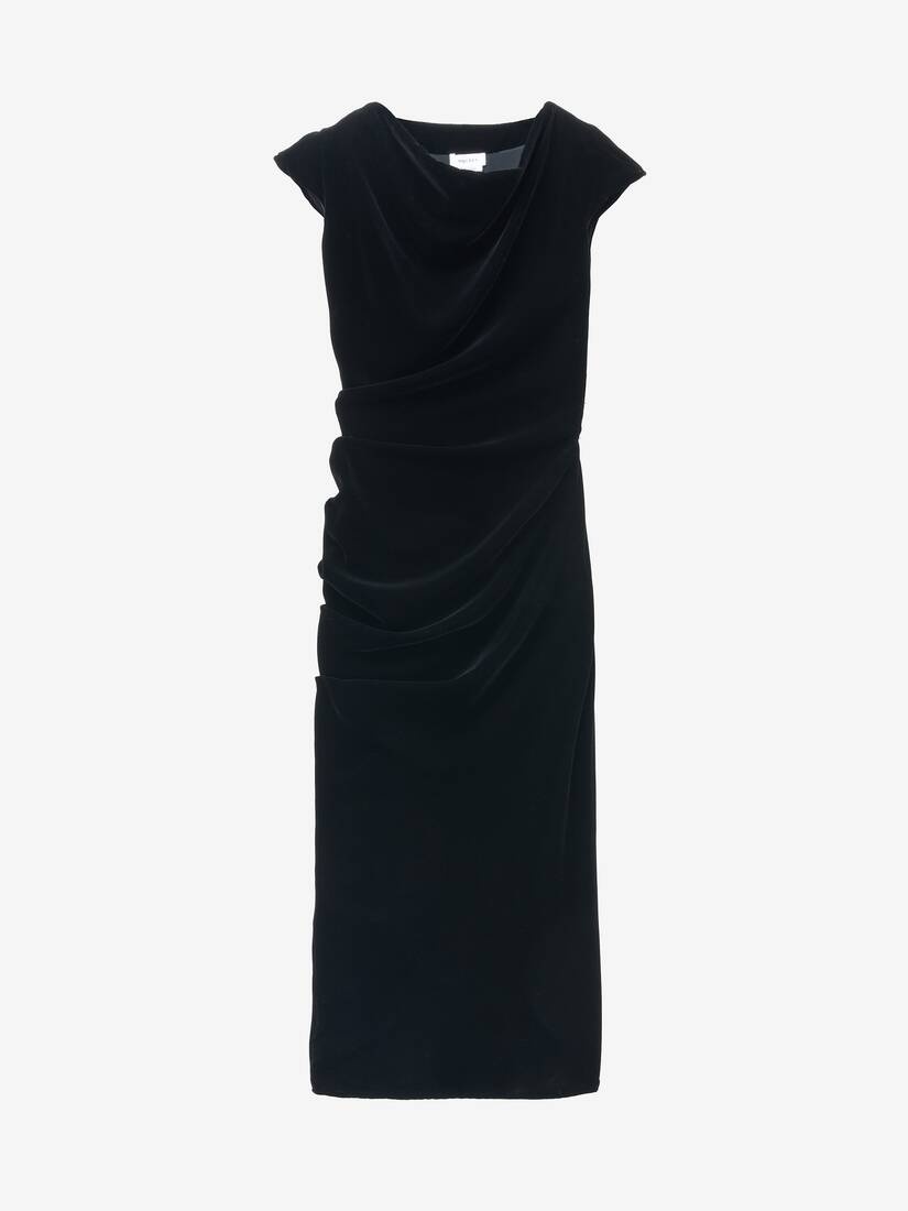 Asymmetric Draped Dress - 1