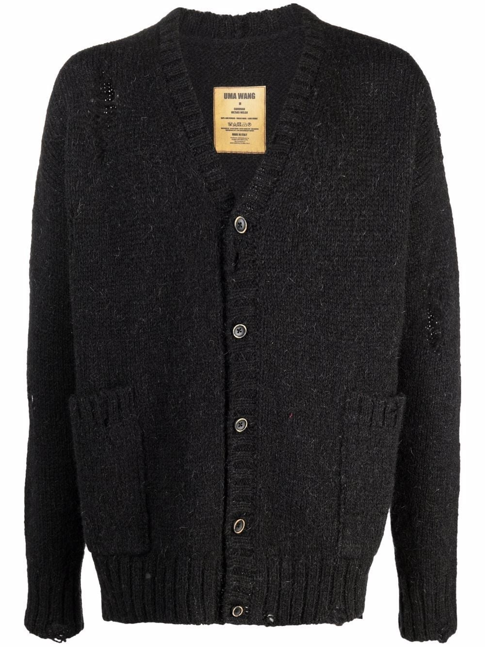 V-neck wool cardigan - 1