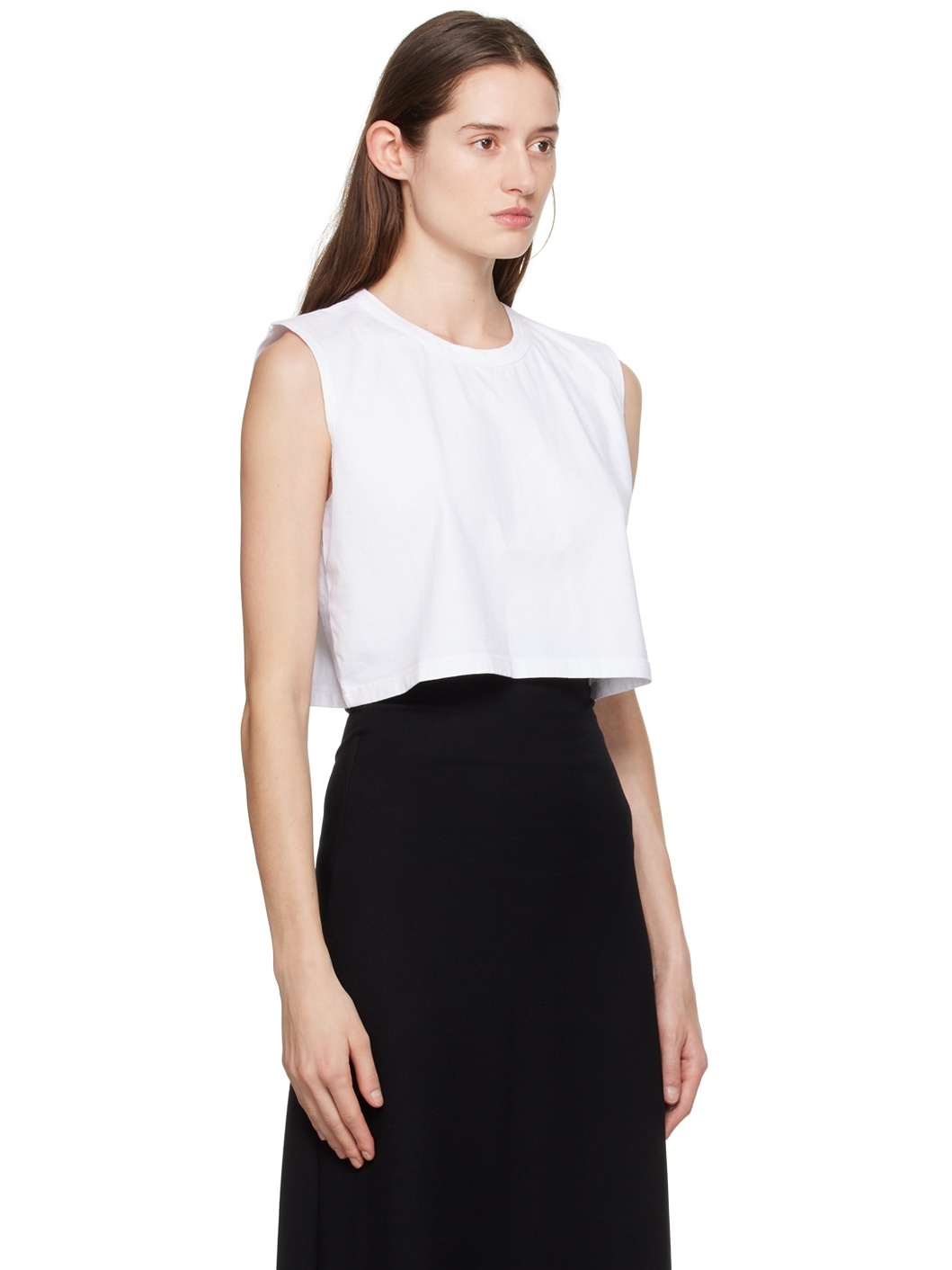White Boxy Tank Top - 2