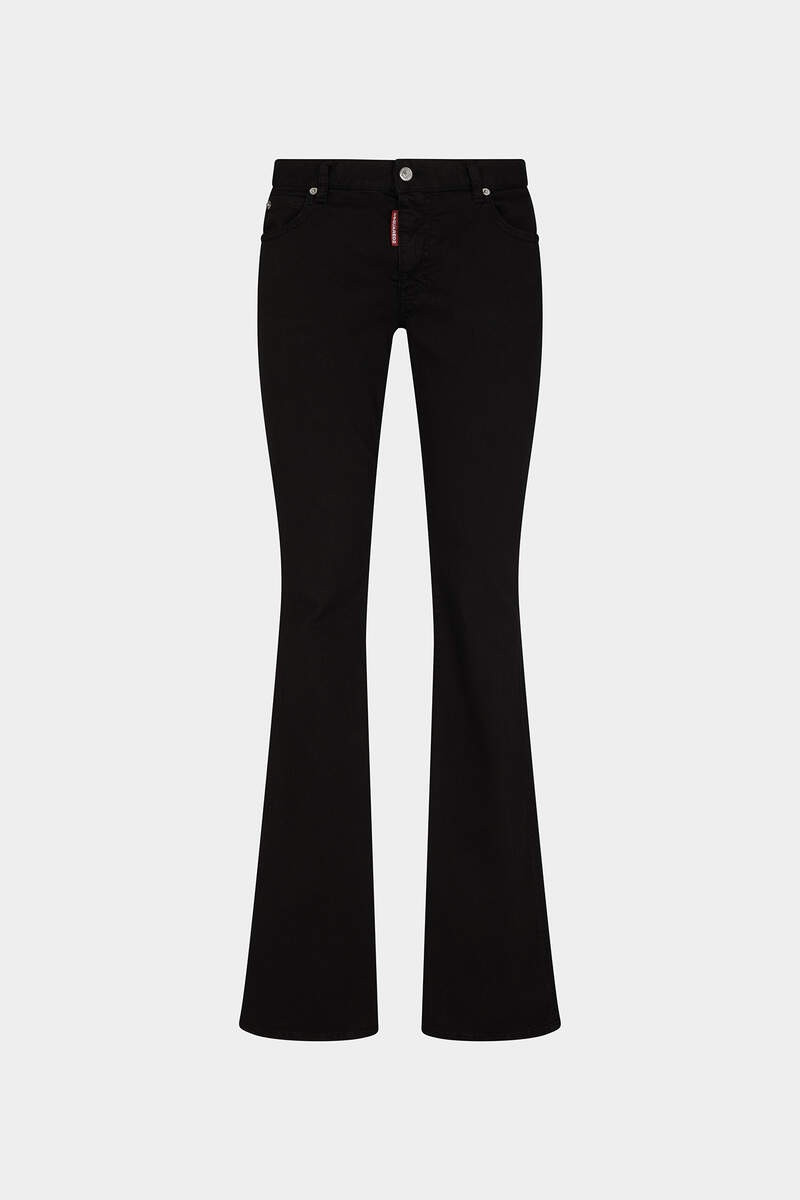 BULL DYED MEDIUM WAIST FLARE TWIGGY JEANS 1