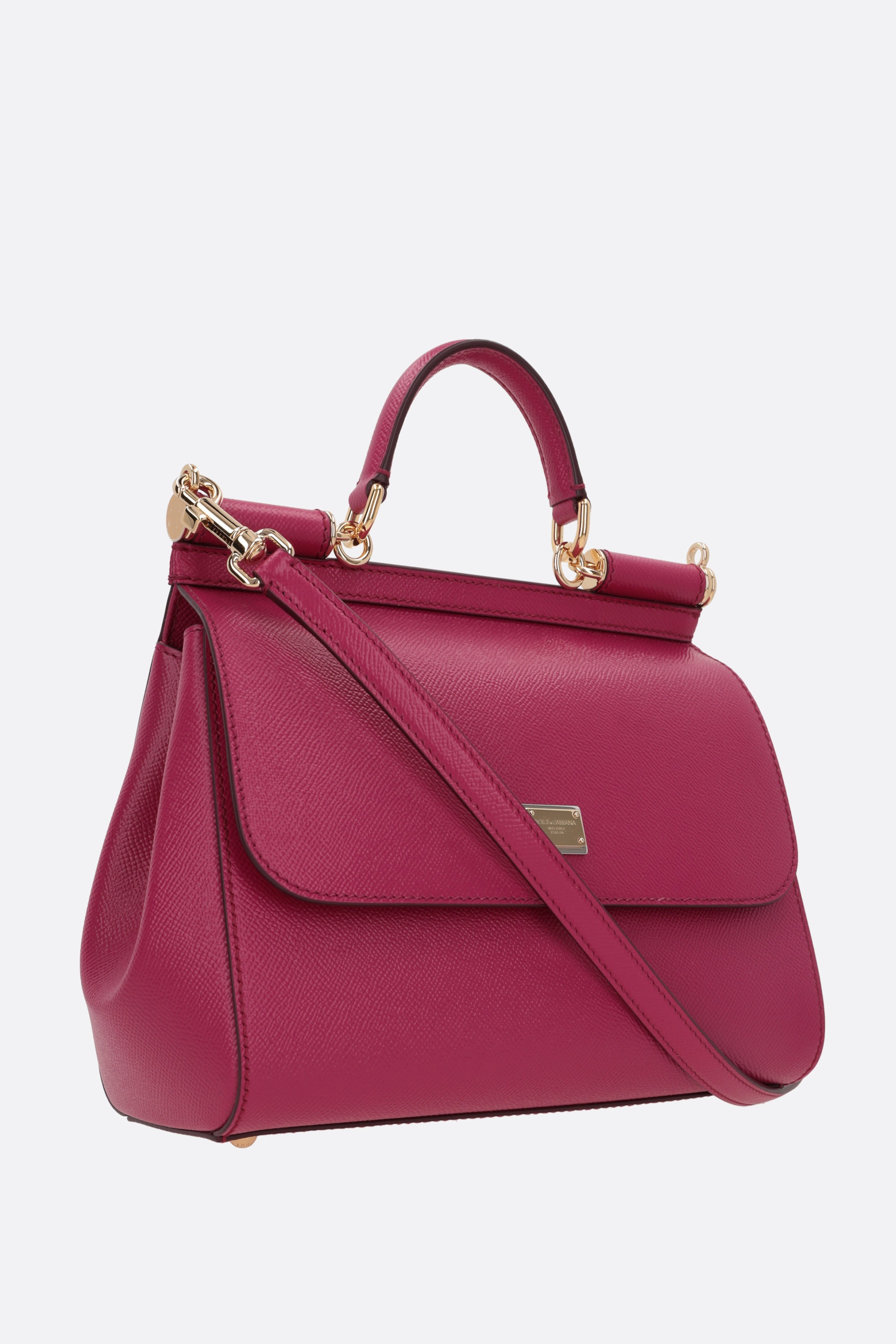 SICILY MEDIUM HANDLE BAG IN DAUPHINE LEATHER - 3