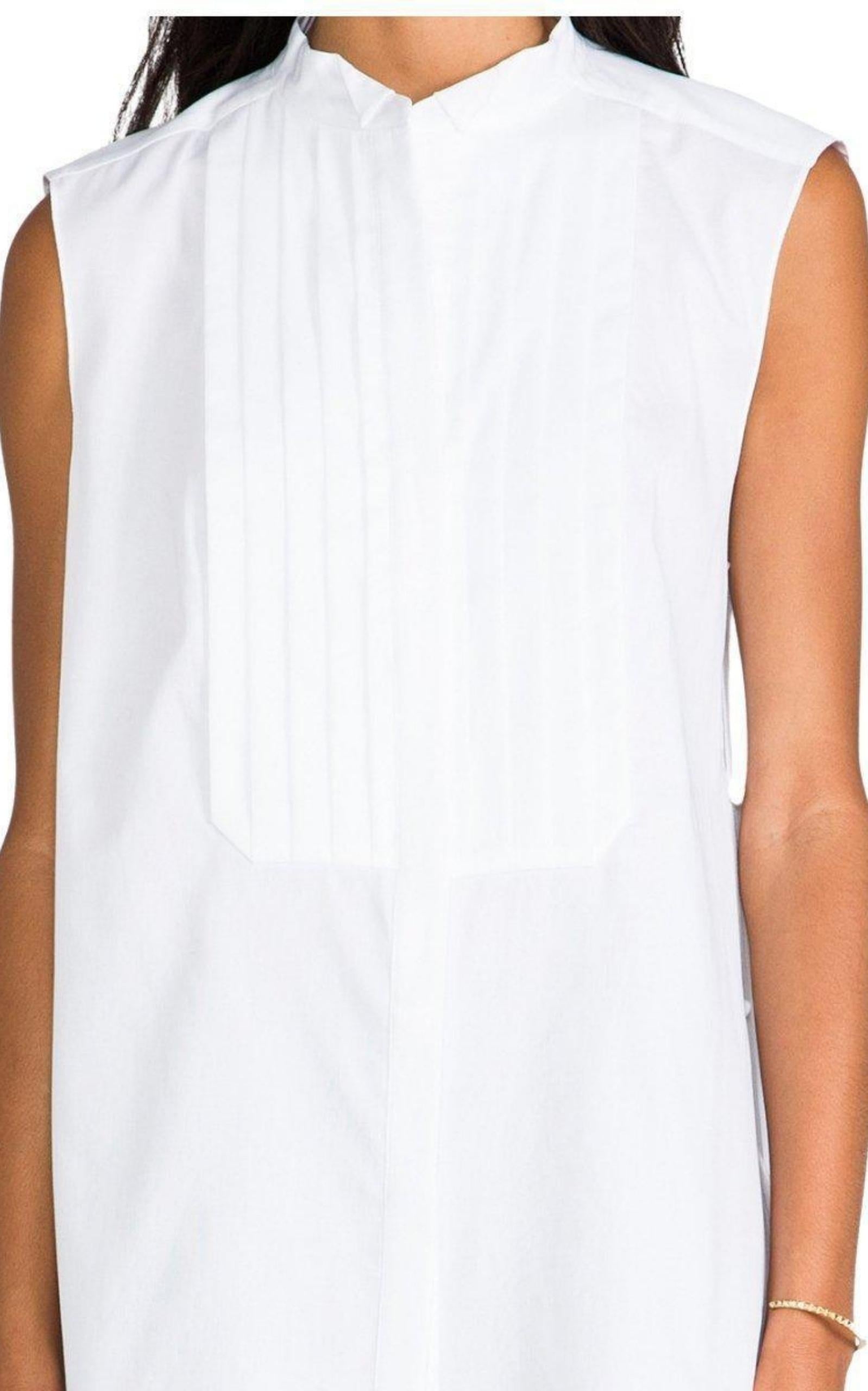 BCBGMAXAZRIA - White Silk Callista Top - 4