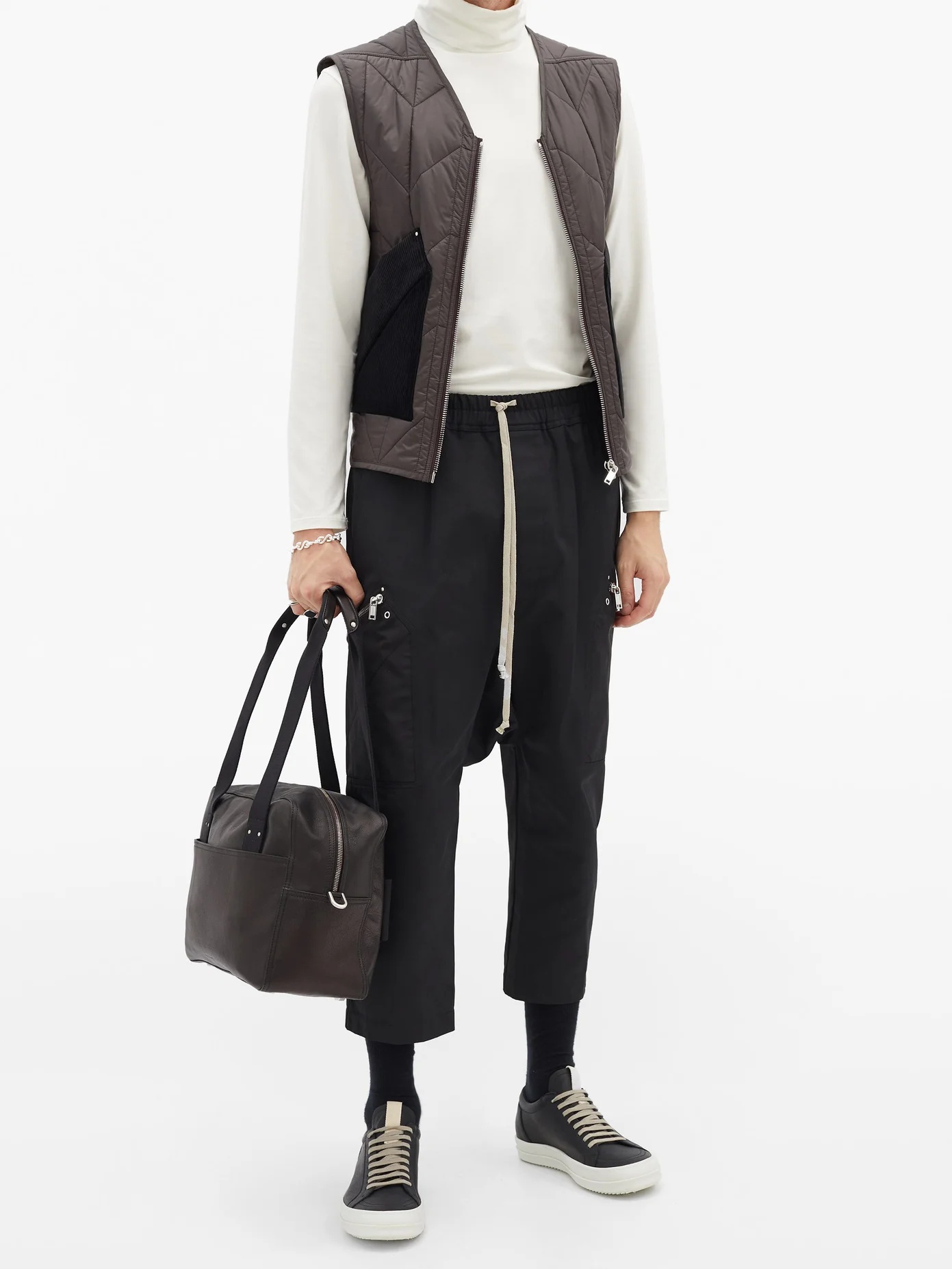 Grained-leather holdall - 2