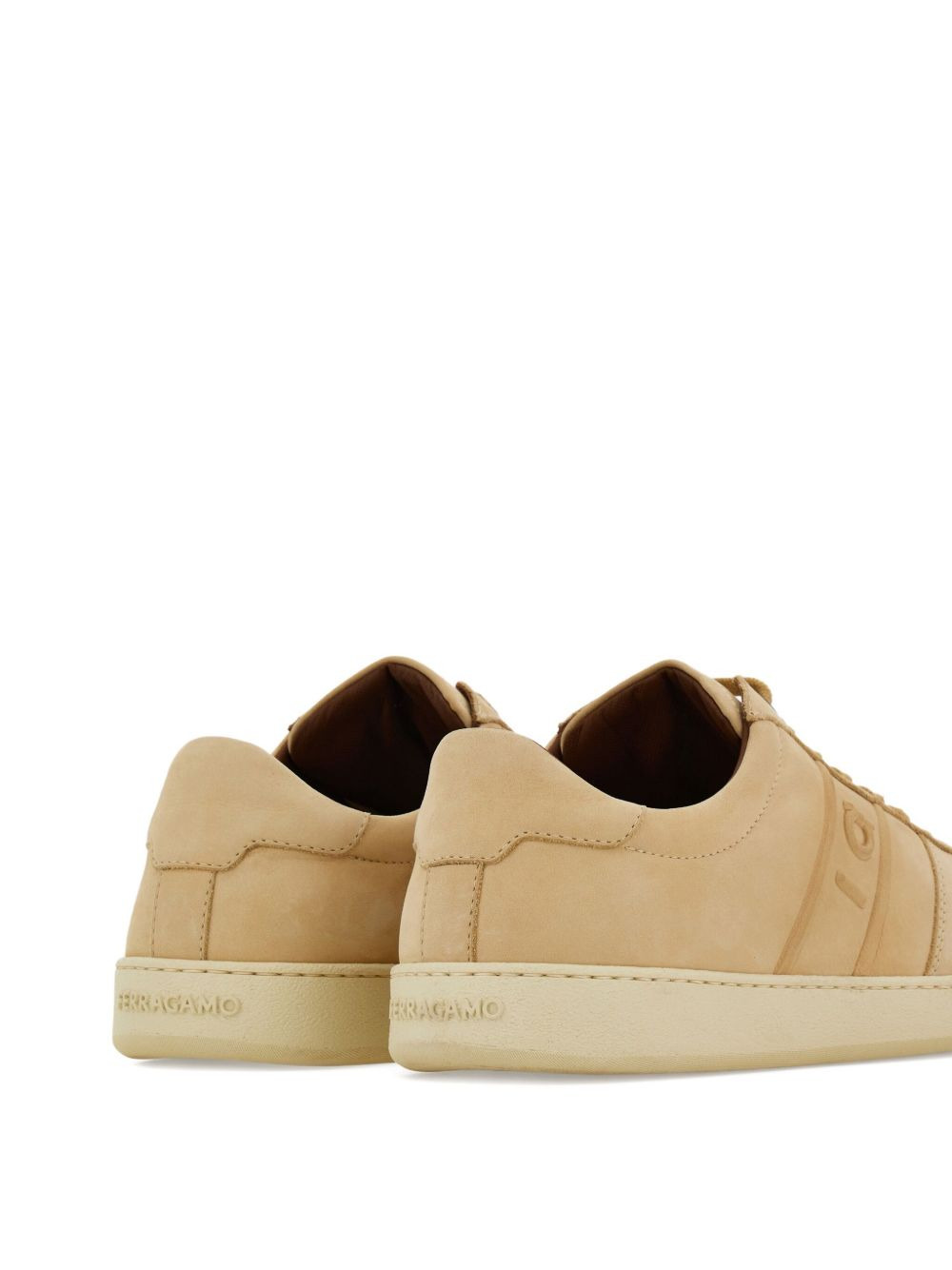 logo leather low-top sneakers - 5