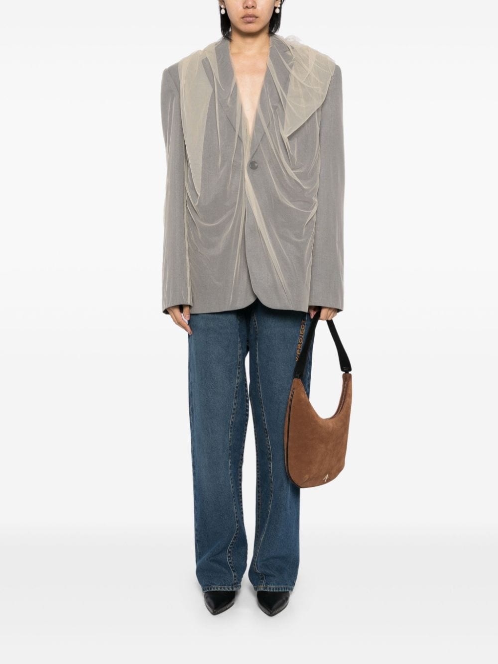 logo-embroidered jeans - 2