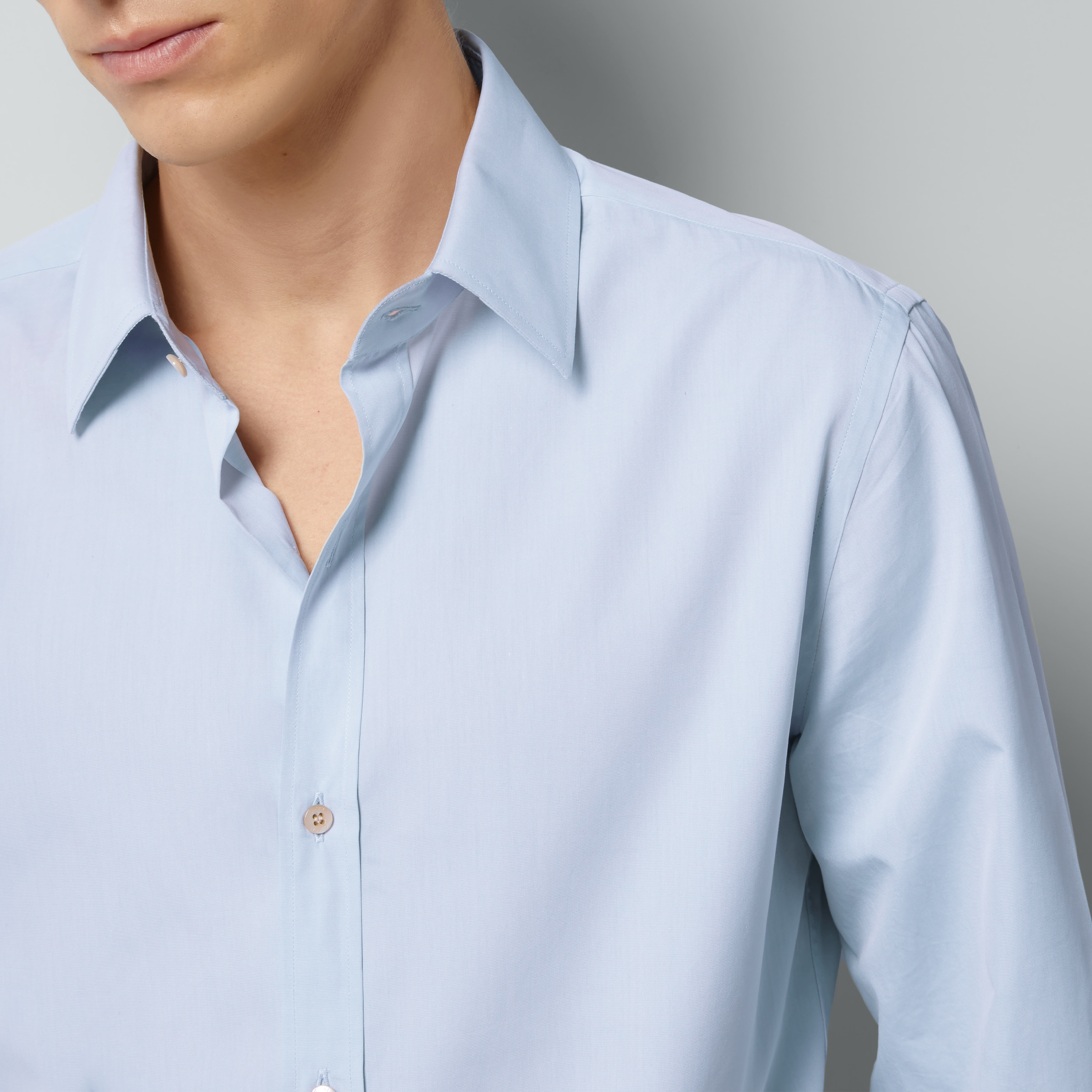 Cotton poplin shirt with Double G - 3