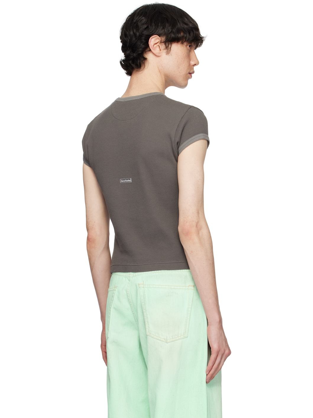 Gray Fitted T-shirt - 3