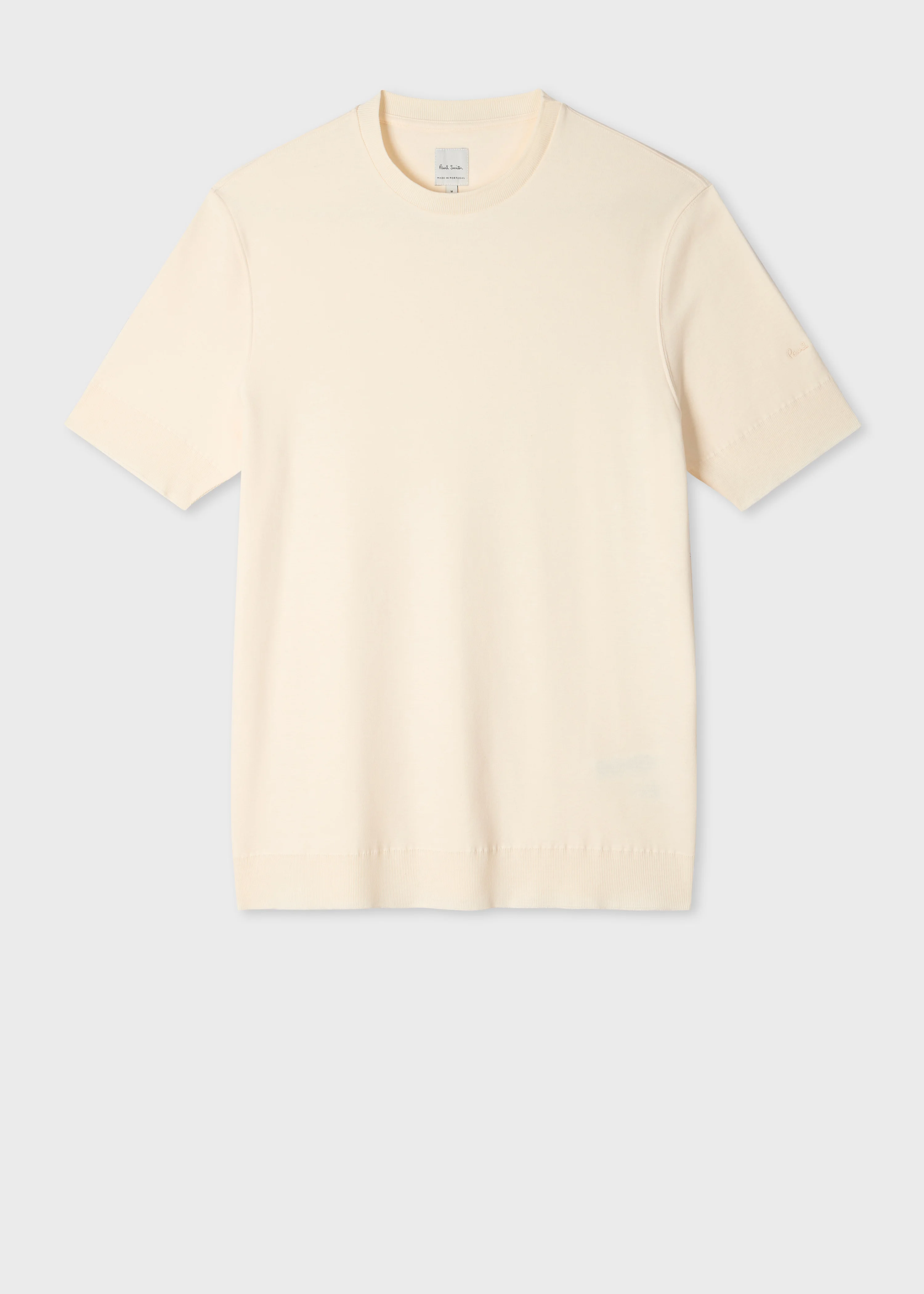 Ecru Cotton-Cashmere T-Shirt - 1