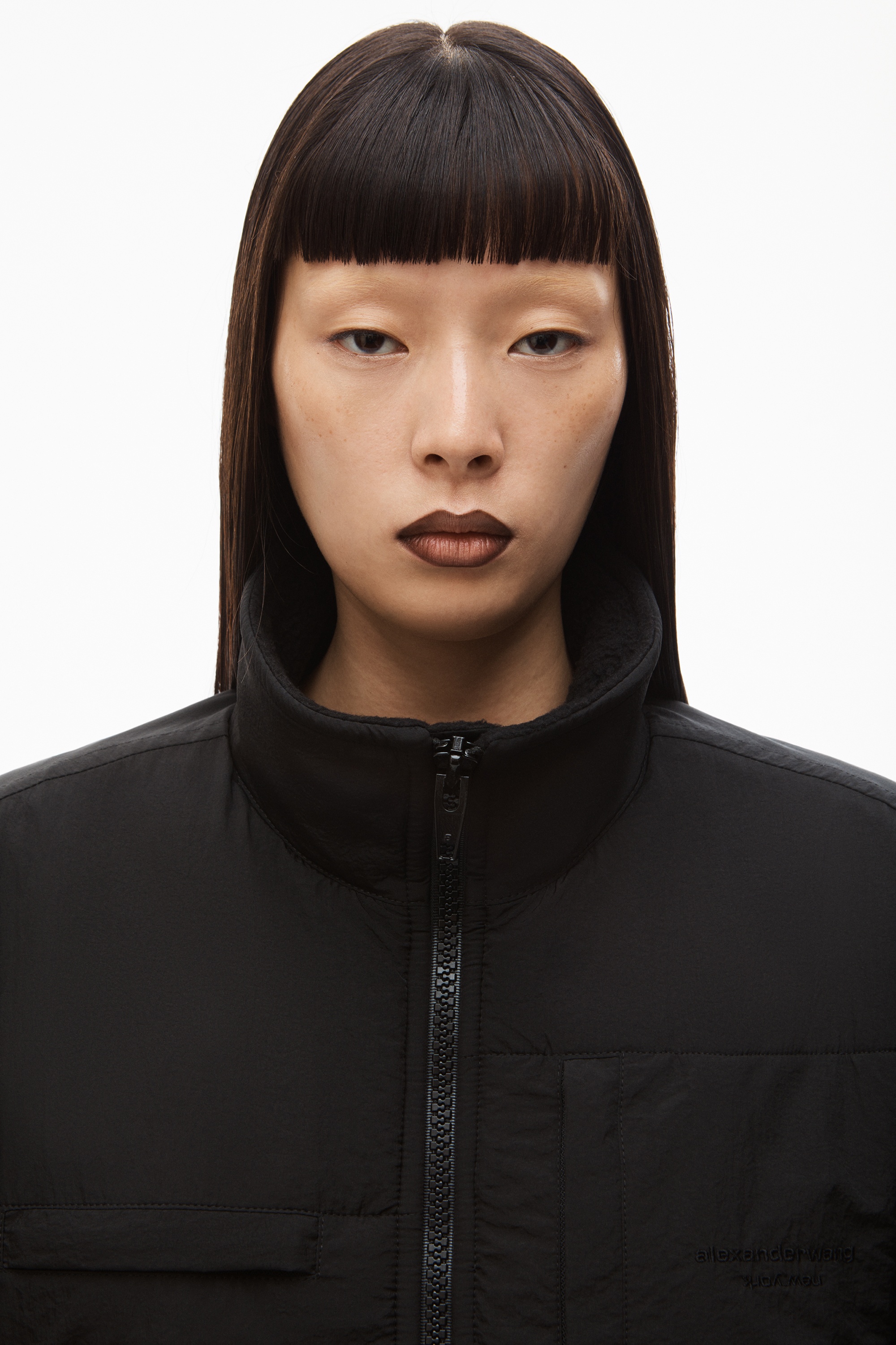 NYLON COMBO JACKET IN PLUSH DOUBLE FLEECE - 4