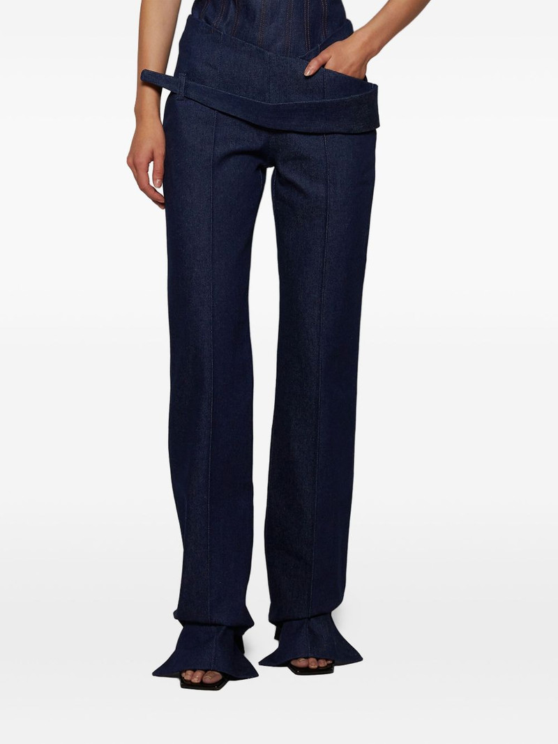 David Koma asymmetric-waist jeans outlook