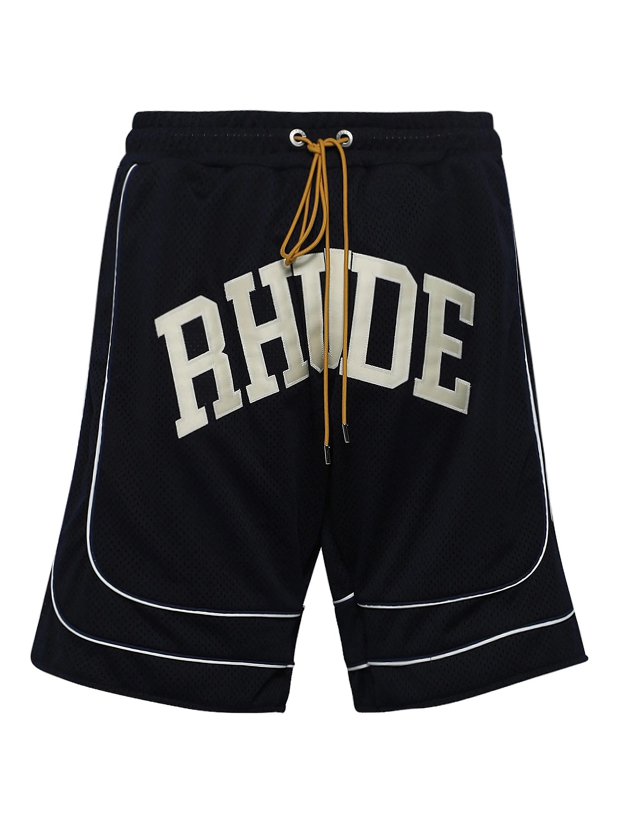 Rhude Collegiate Logo-print Mesh Shorts - 1