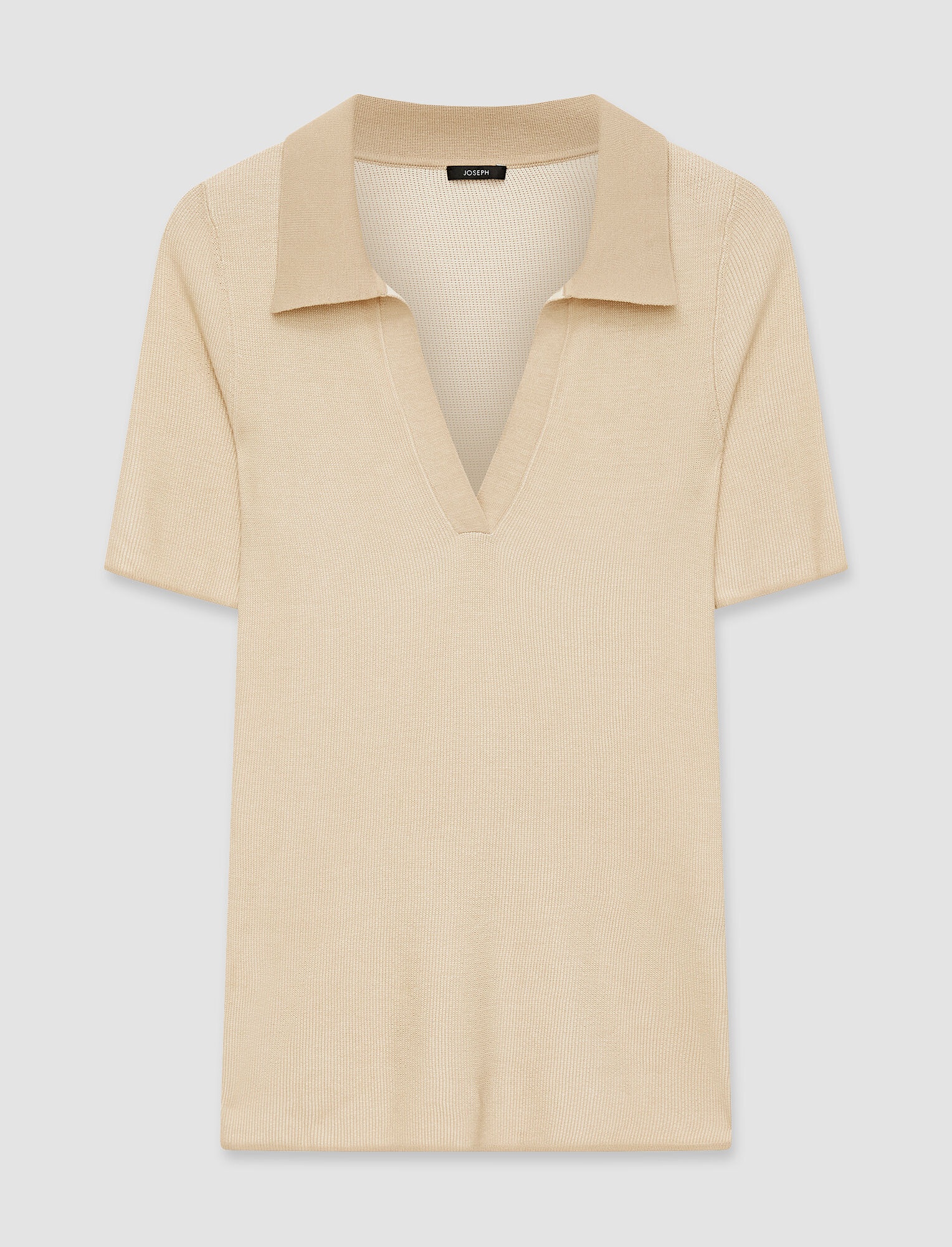 Plated Knit Polo Top - 1