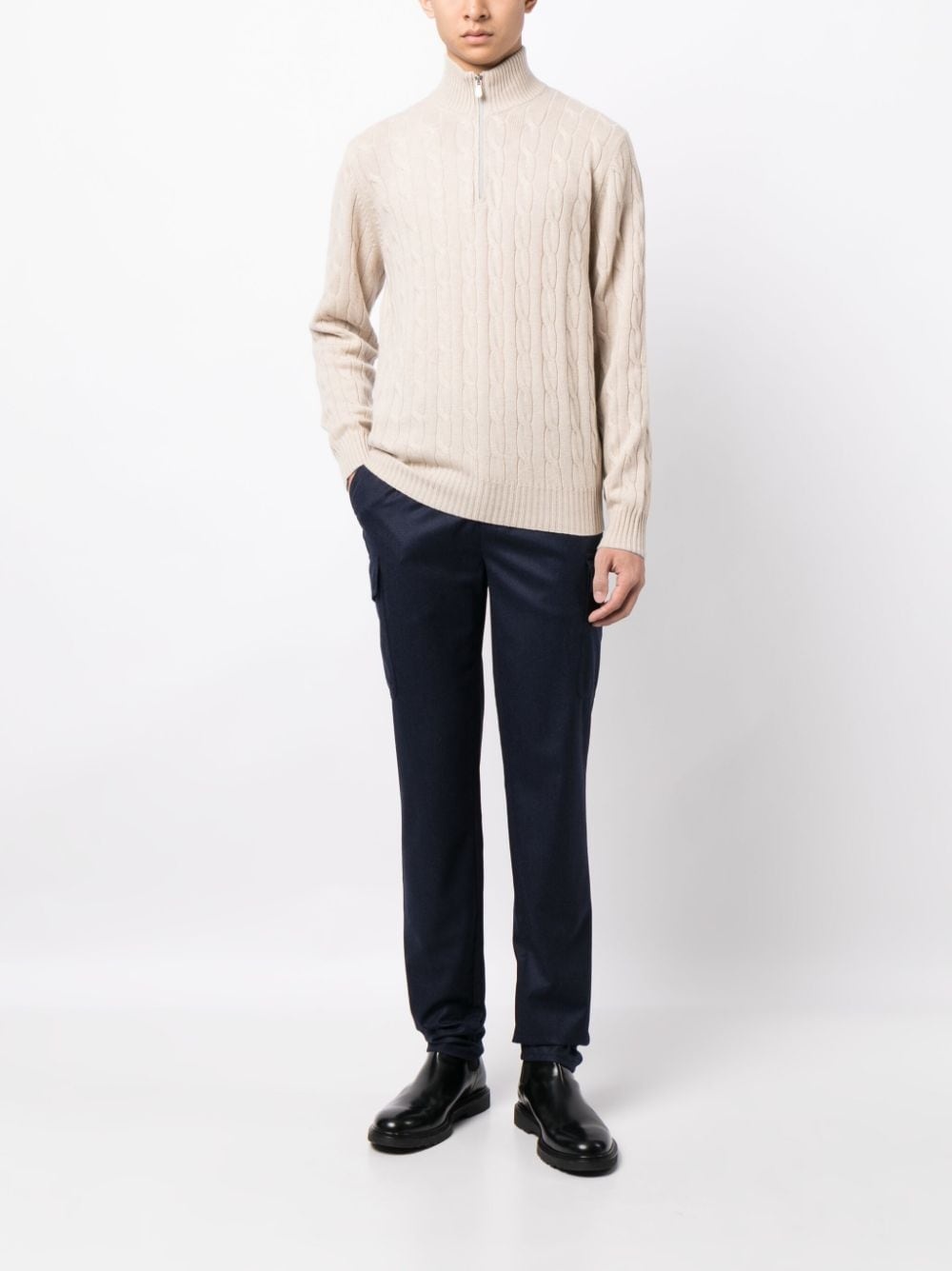 straight-leg wool trousers - 2