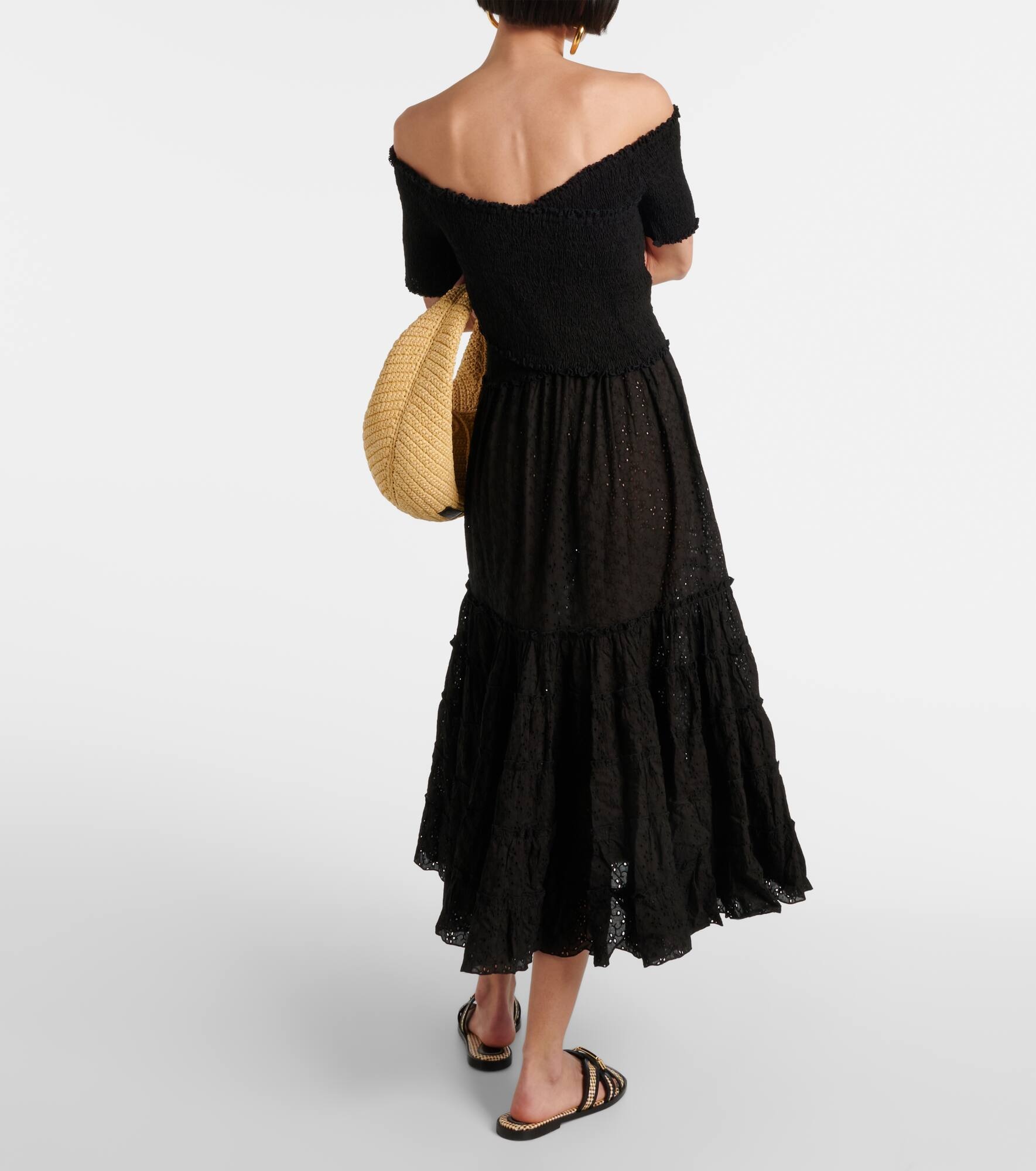 Soledad smocked cotton midi dress - 3