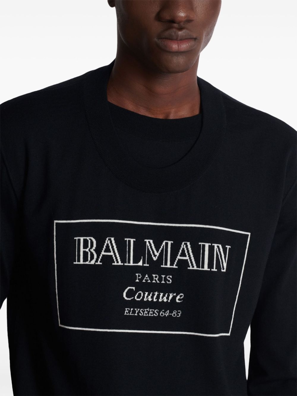 Couture Label-intarsia jumper - 7