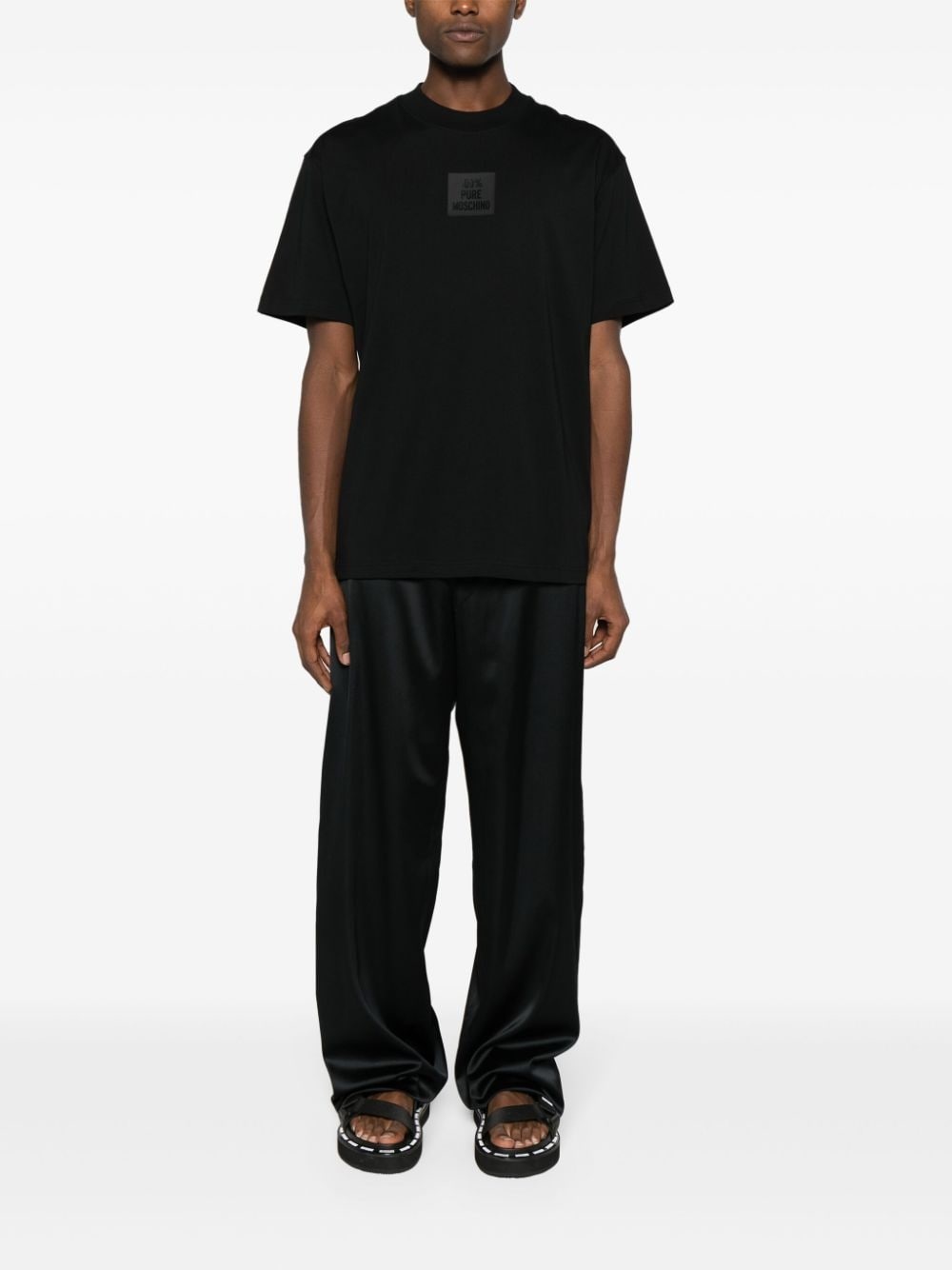 logo-patch cotton T-shirt - 2