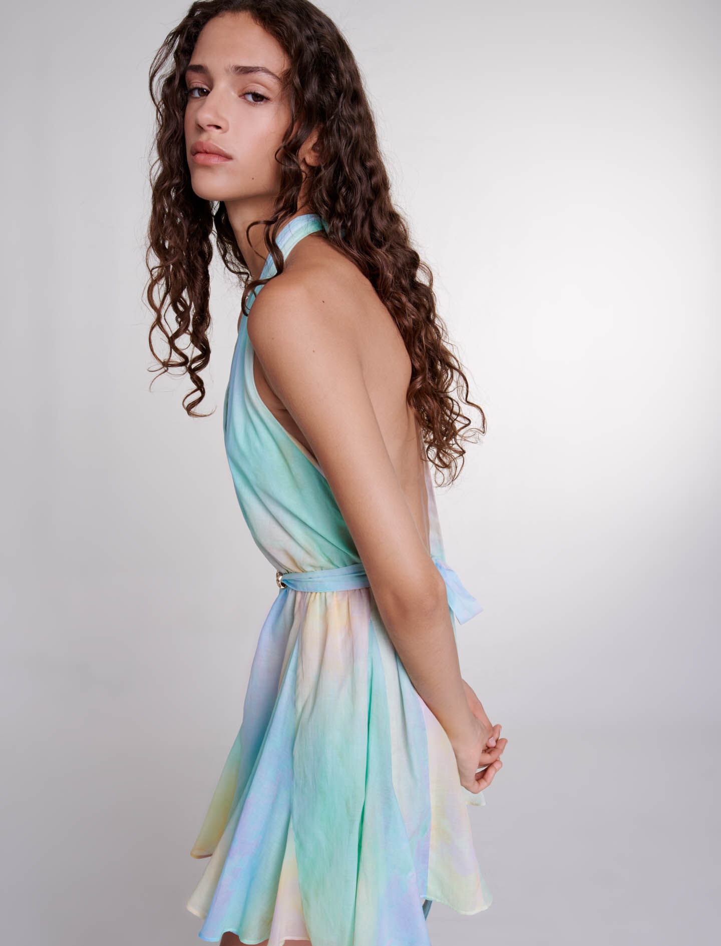 Backless tie-dye dress - 7