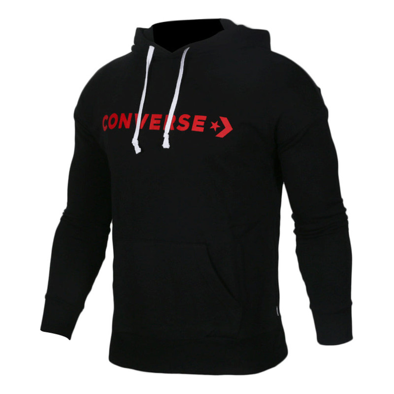 (WMNS) Converse Wordmark Big Logo Hoodie 'Black' 10007113-A01 1