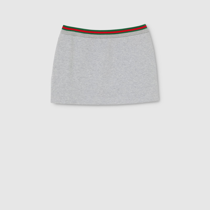 Cotton jersey skirt with Web 1