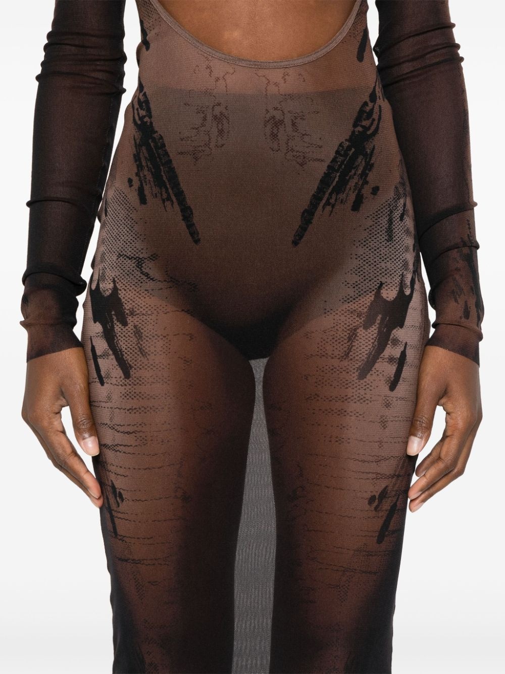 x Shayne Oliver mesh midi dress - 5