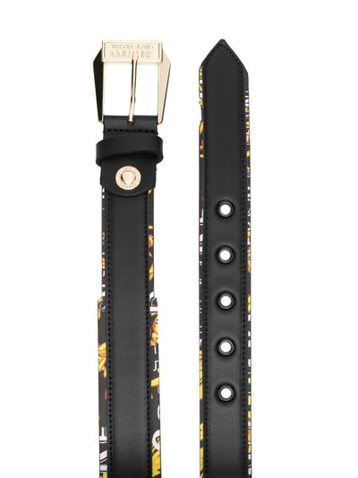 VERSACE JEANS COUTURE Barocco-print buckle leather belt outlook