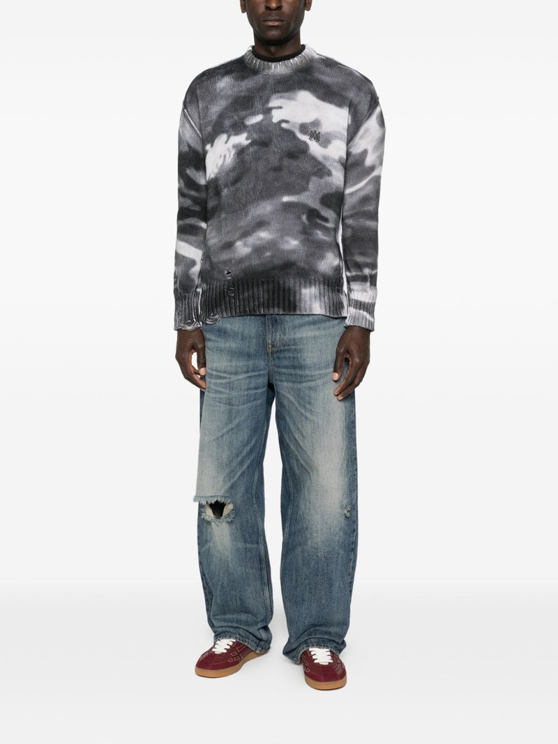 AMIRI camouflage distressed sweater outlook