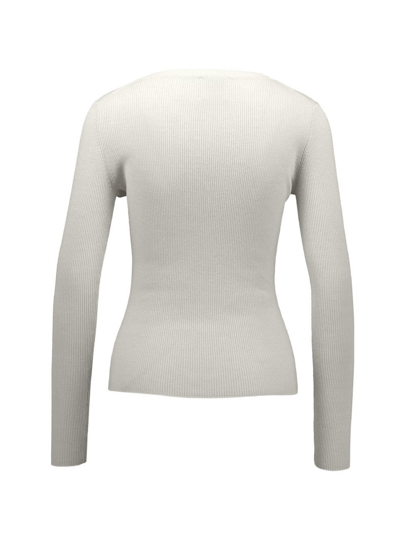 Allude v-neck ribbed knitted sweater outlook