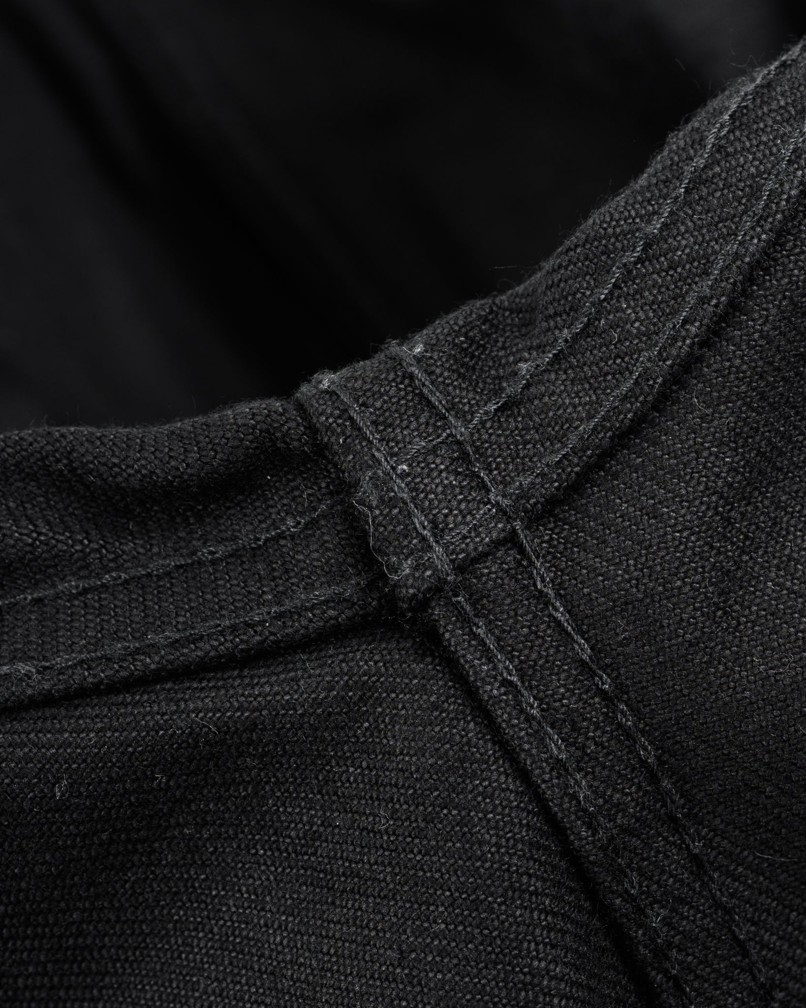 IHSH-362-BLK 16oz Non-Selvedge Denim CPO Shirt - Superblack (Fades To Grey) - 18