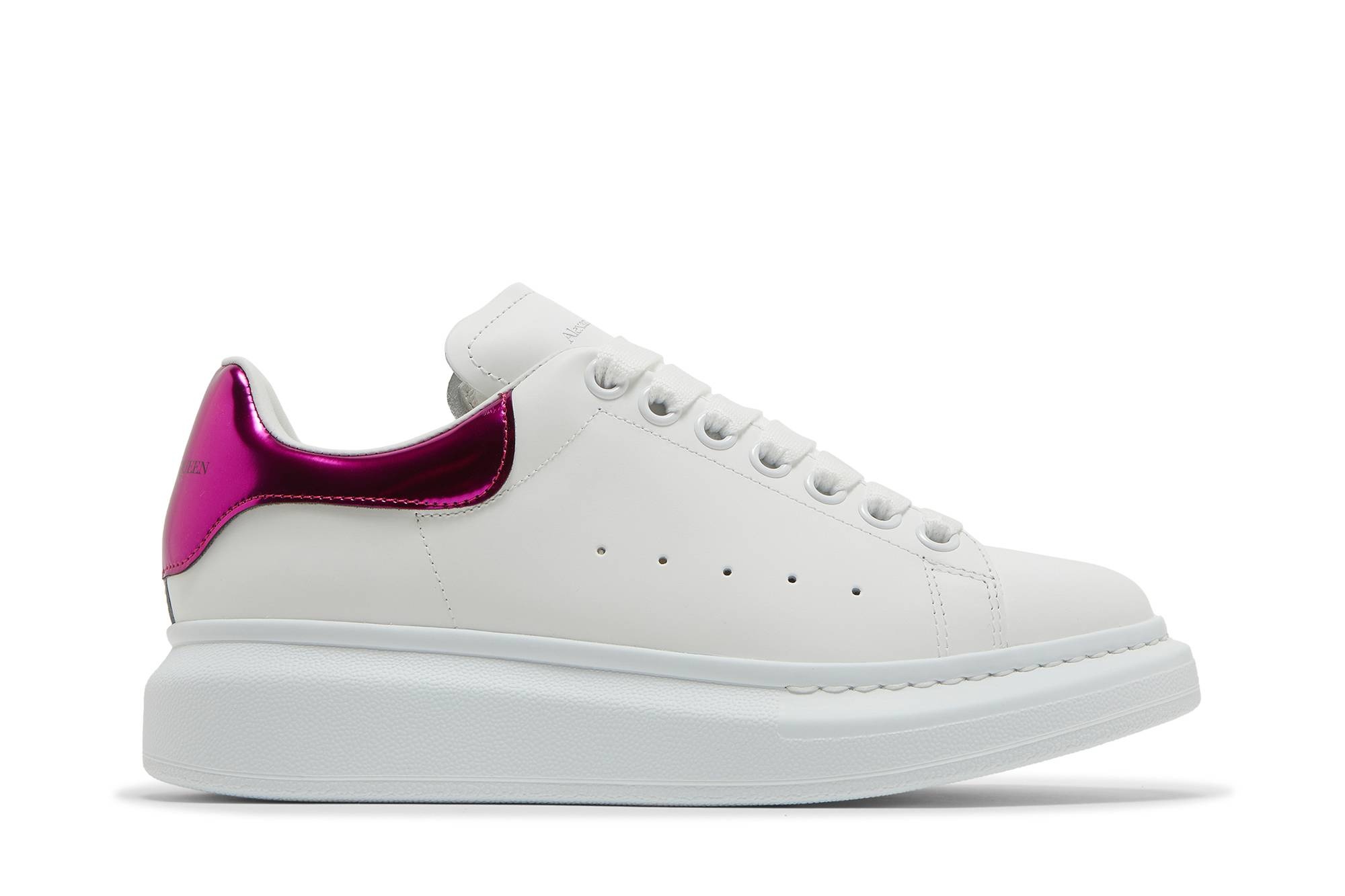 Alexander McQueen Wmns Oversized Sneaker 'White Printers Pink' - 1