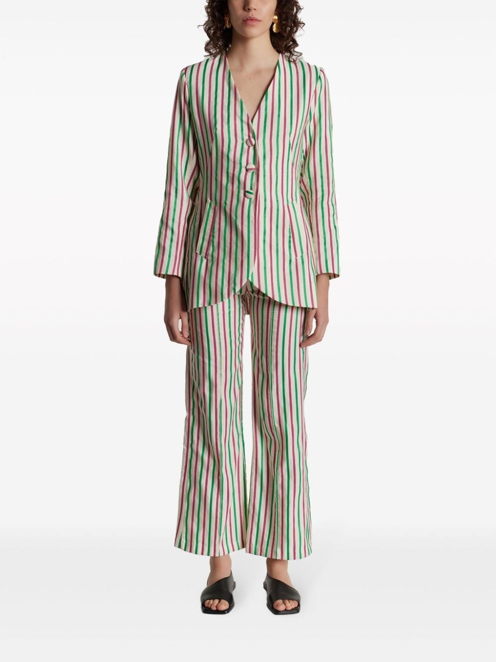Bridget stripe-pattern blazer - 2