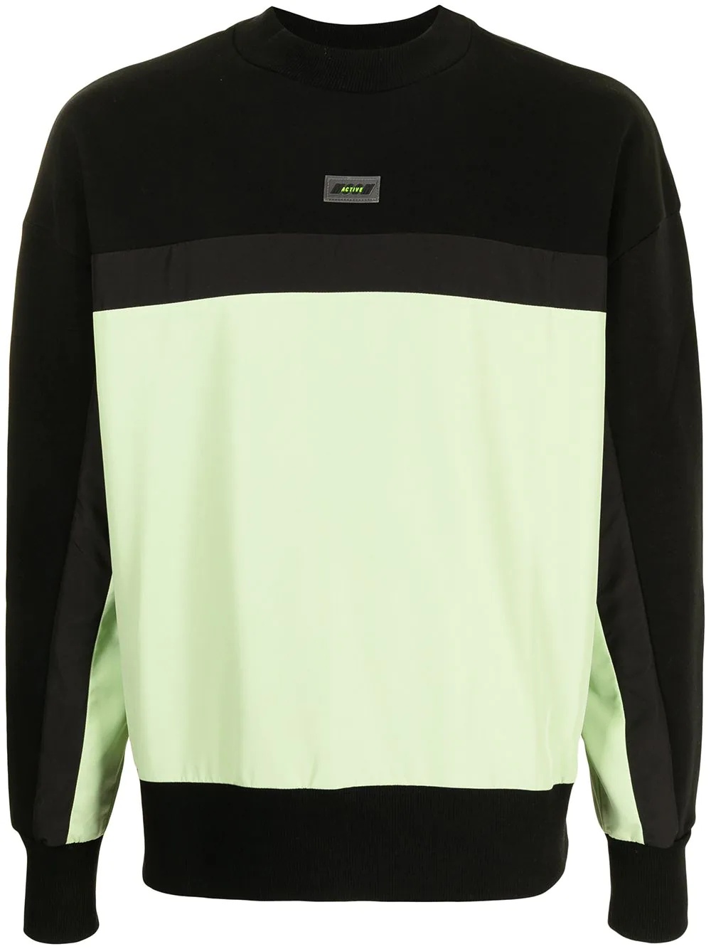 logo-patch colour-block sweatshirt - 1