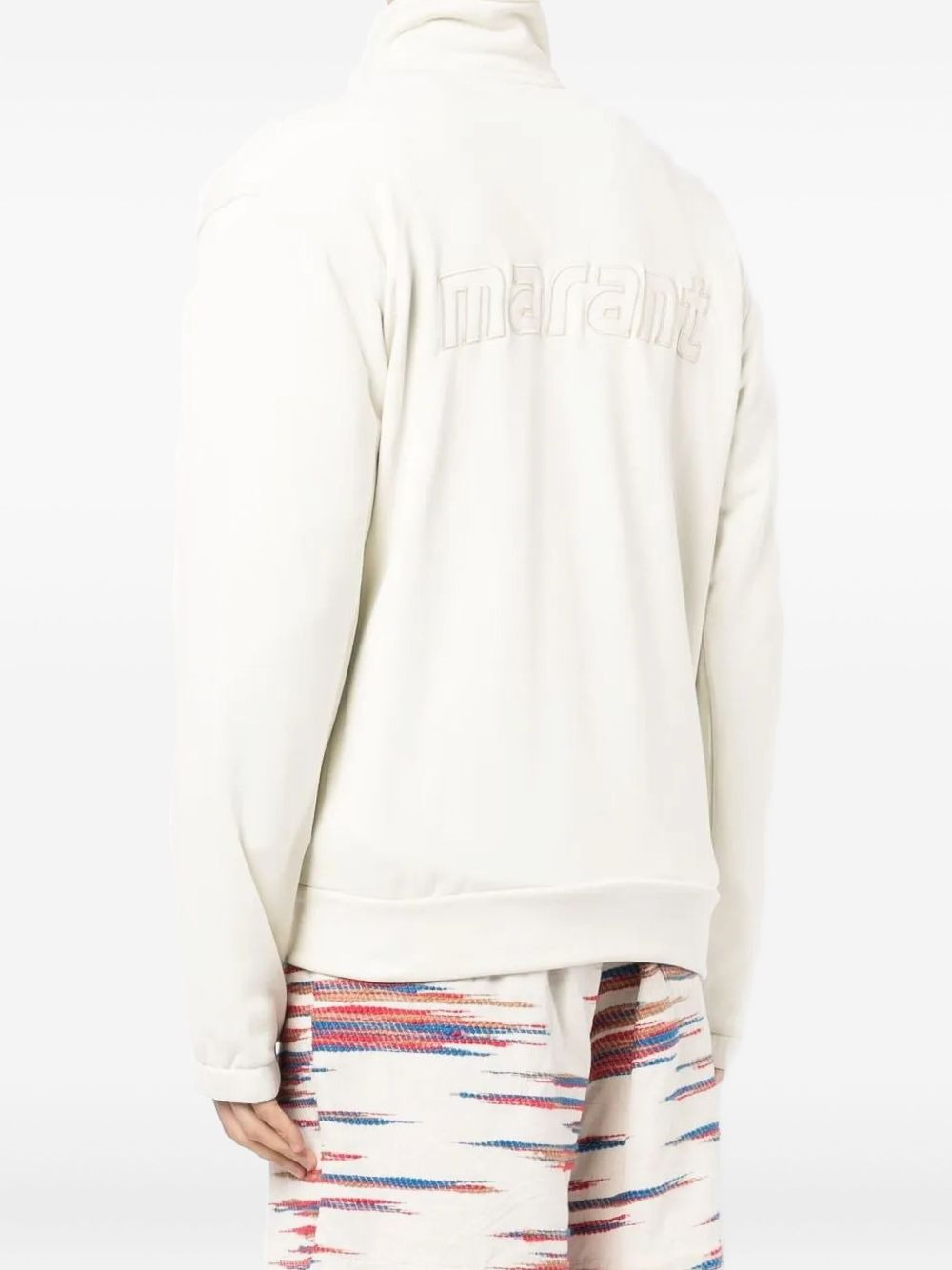 embroidered high-neck jacket - 4