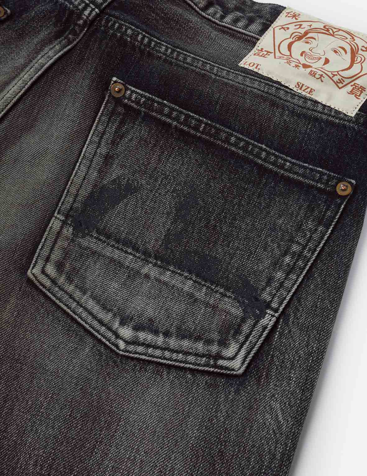 Washed Seagull Print Regular Fit Jeans - 3
