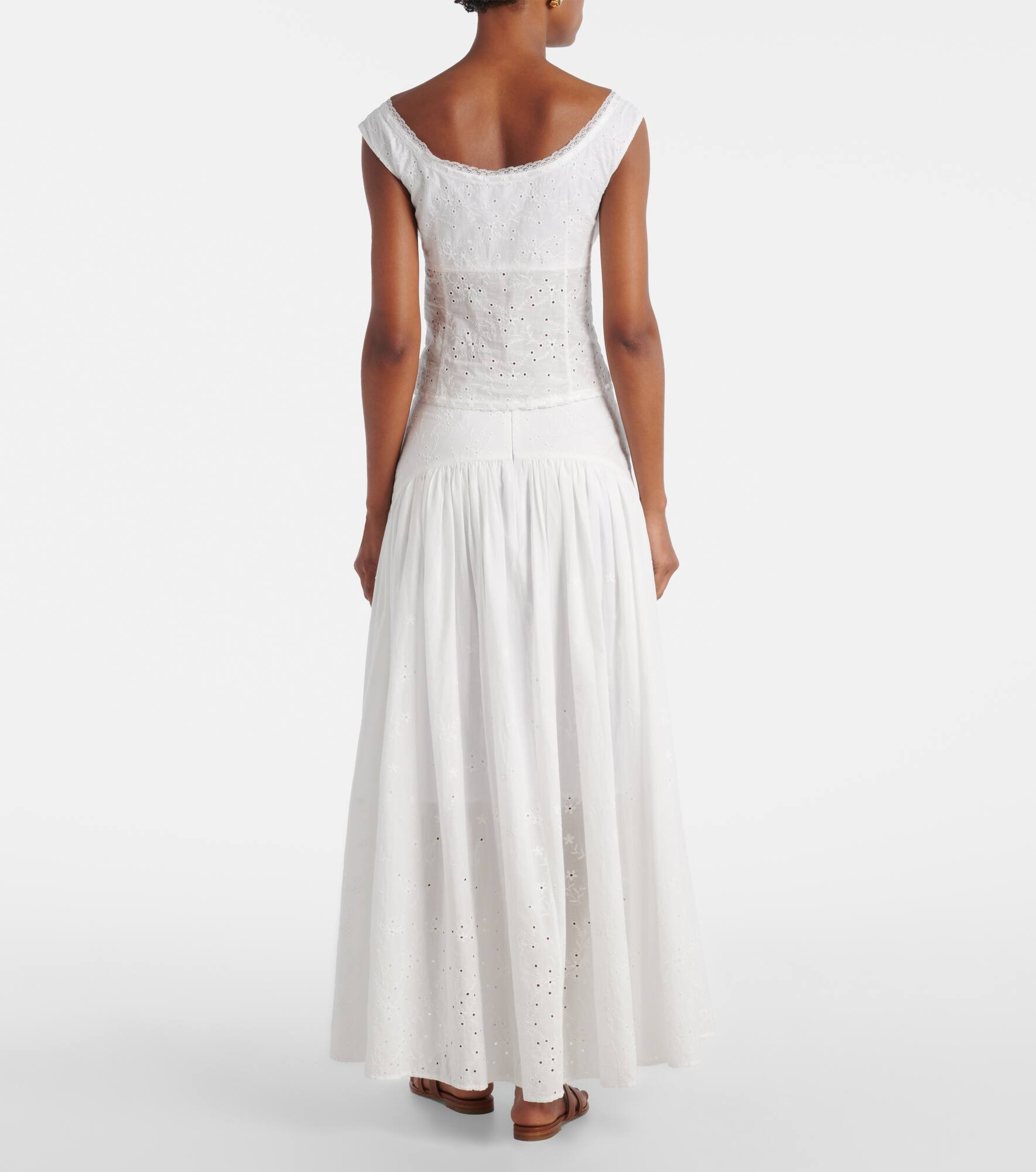 Lou broderie anglaise cotton top - 3