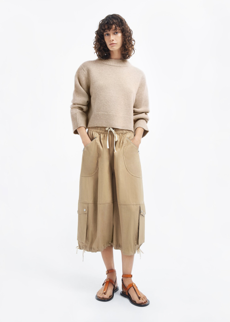 Cropped Oversized Sweater in Cashmere 3