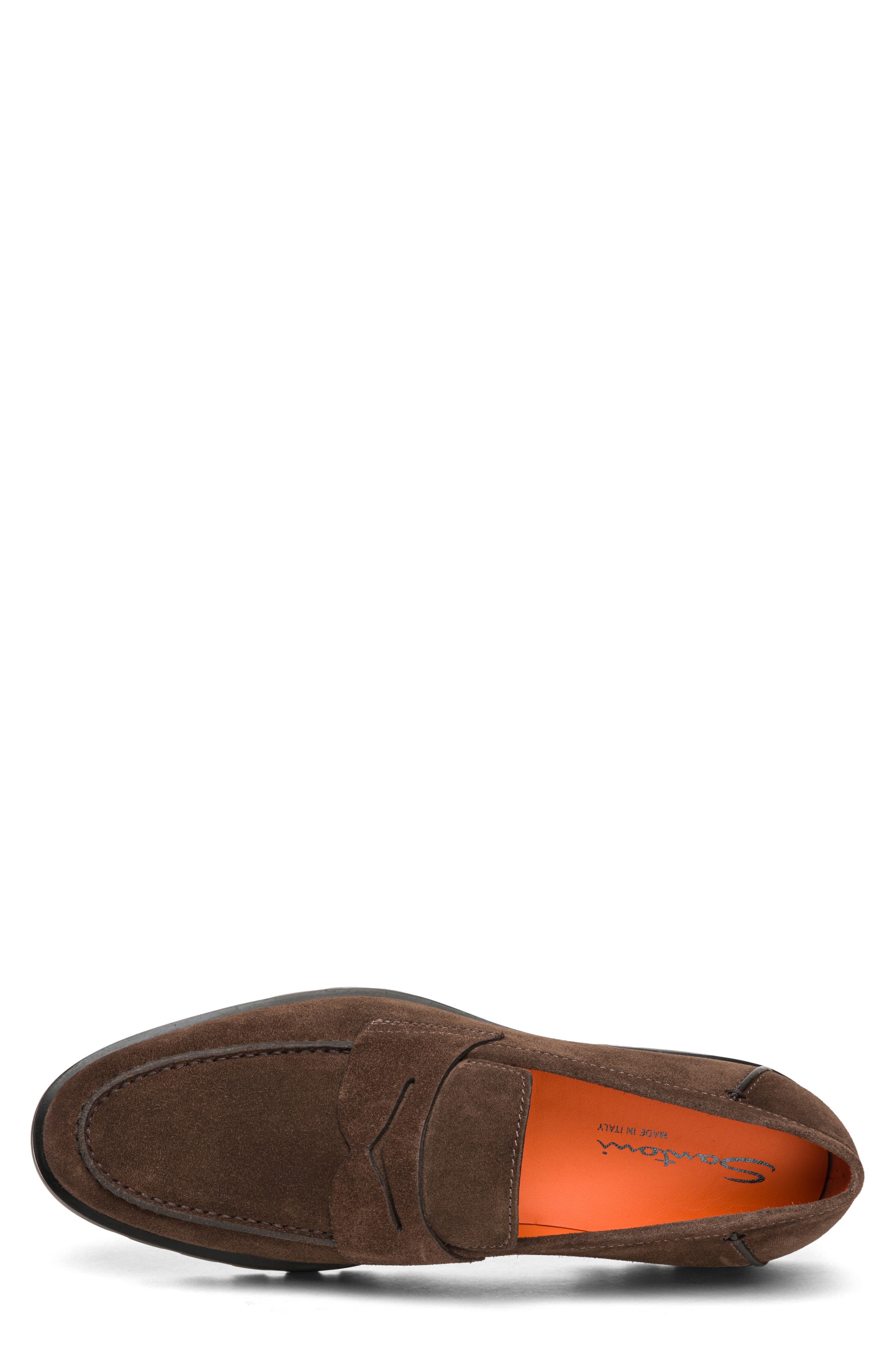 Santoni Rock Penny Loafer in Dark Brown at Nordstrom - 5