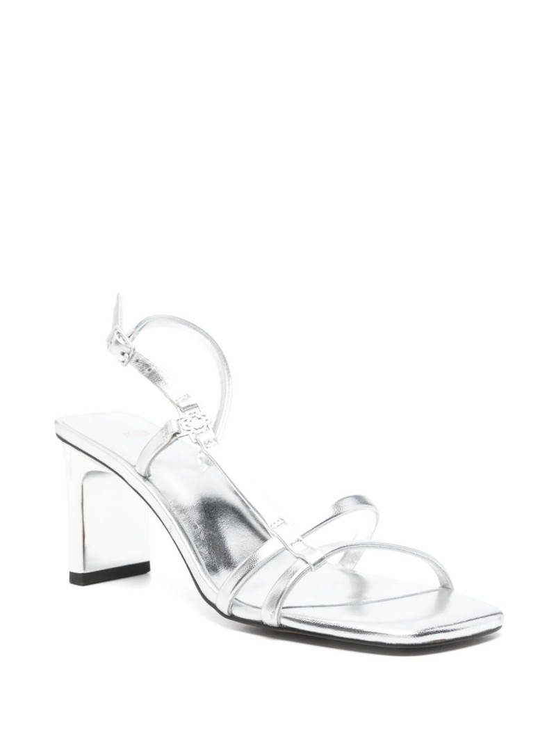 maje 80mm metallic strappy sandals outlook