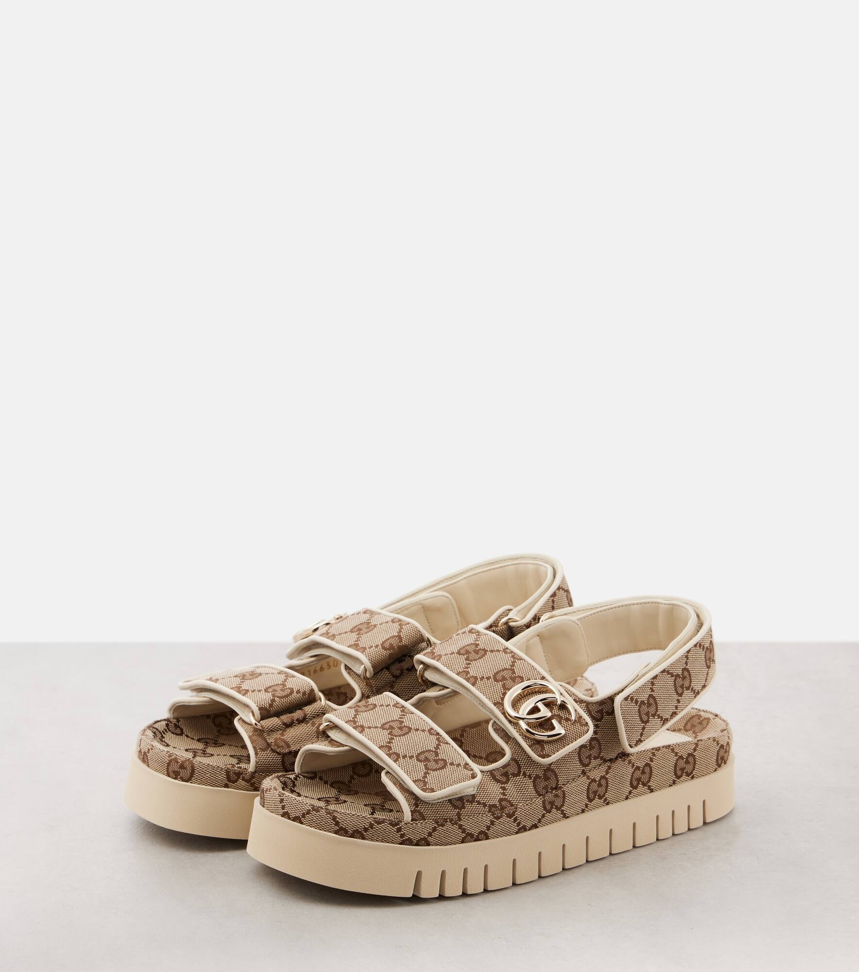 New Marmont GG leather-trimmed sandals - 4
