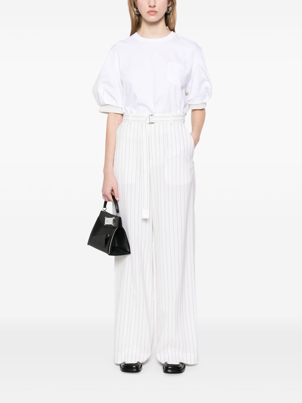 pinstripe palazzo trousers - 2