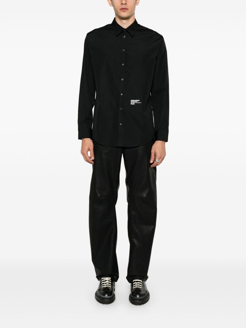 DSQUARED2 logo print poplin shirt outlook