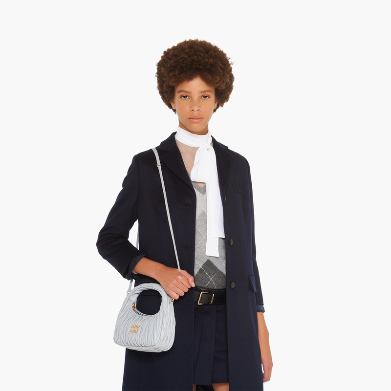 Miu Miu Miu Wander matelassé nappa leather mini hobo bag outlook