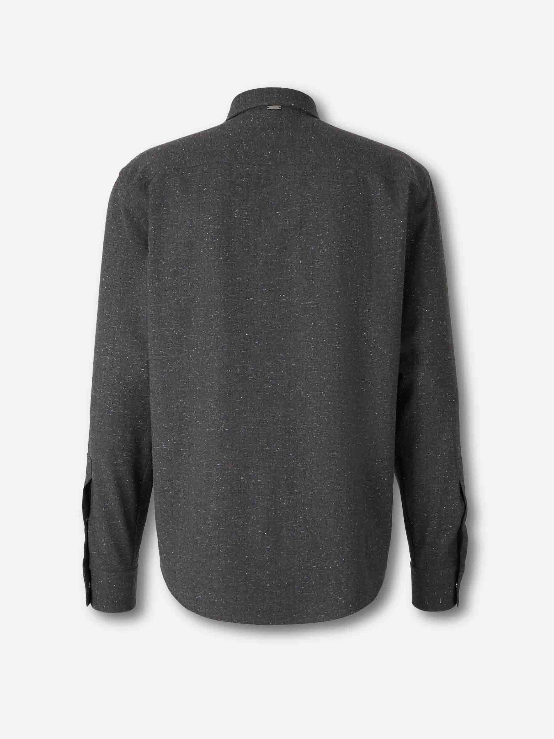 TEXTURED WOOL OVERSHIRT - 2