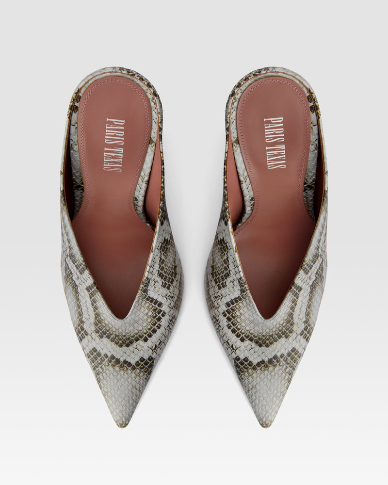 Python-print leather mule 5