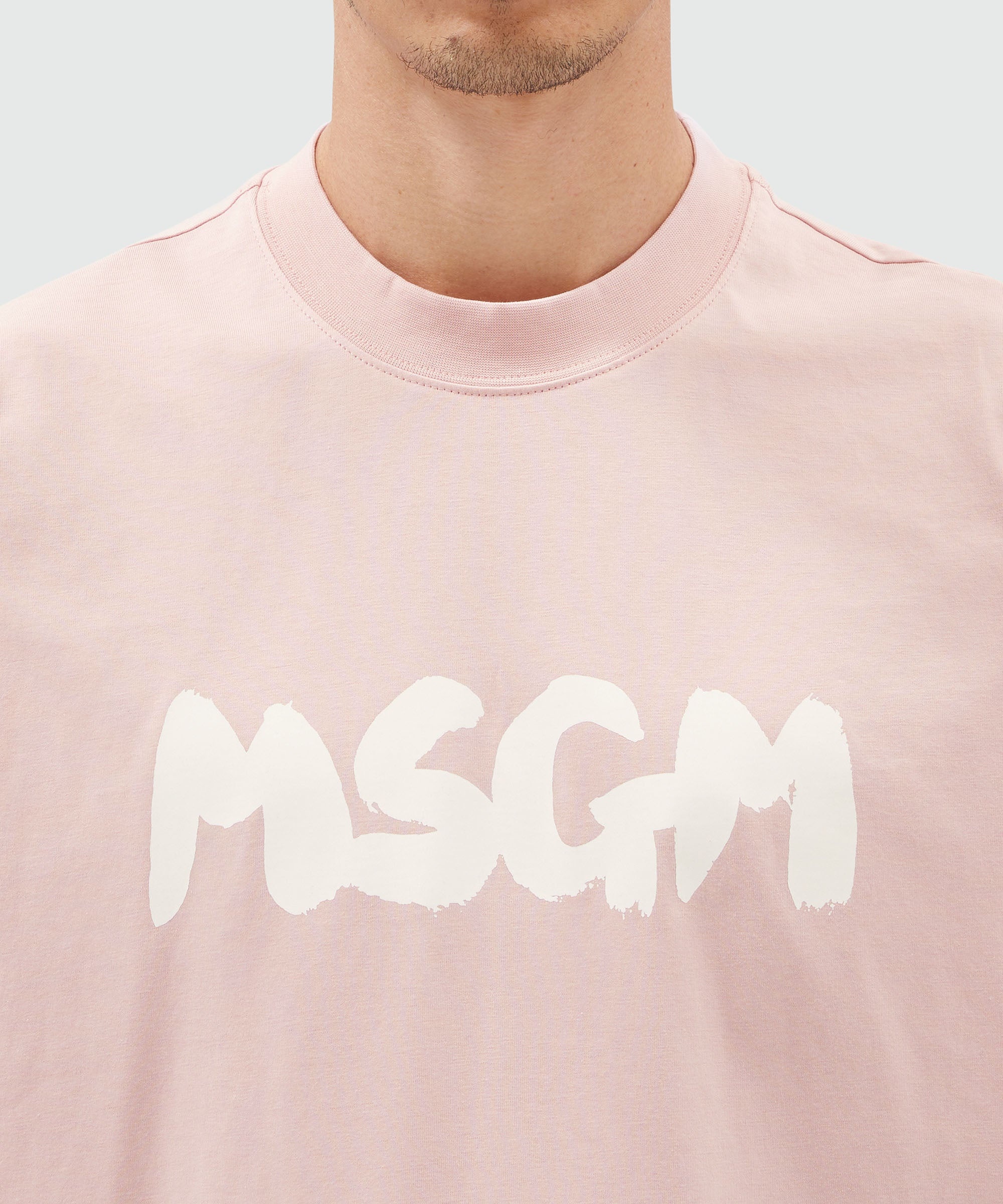 Jersey T-shirt with brushstroke logo - 5
