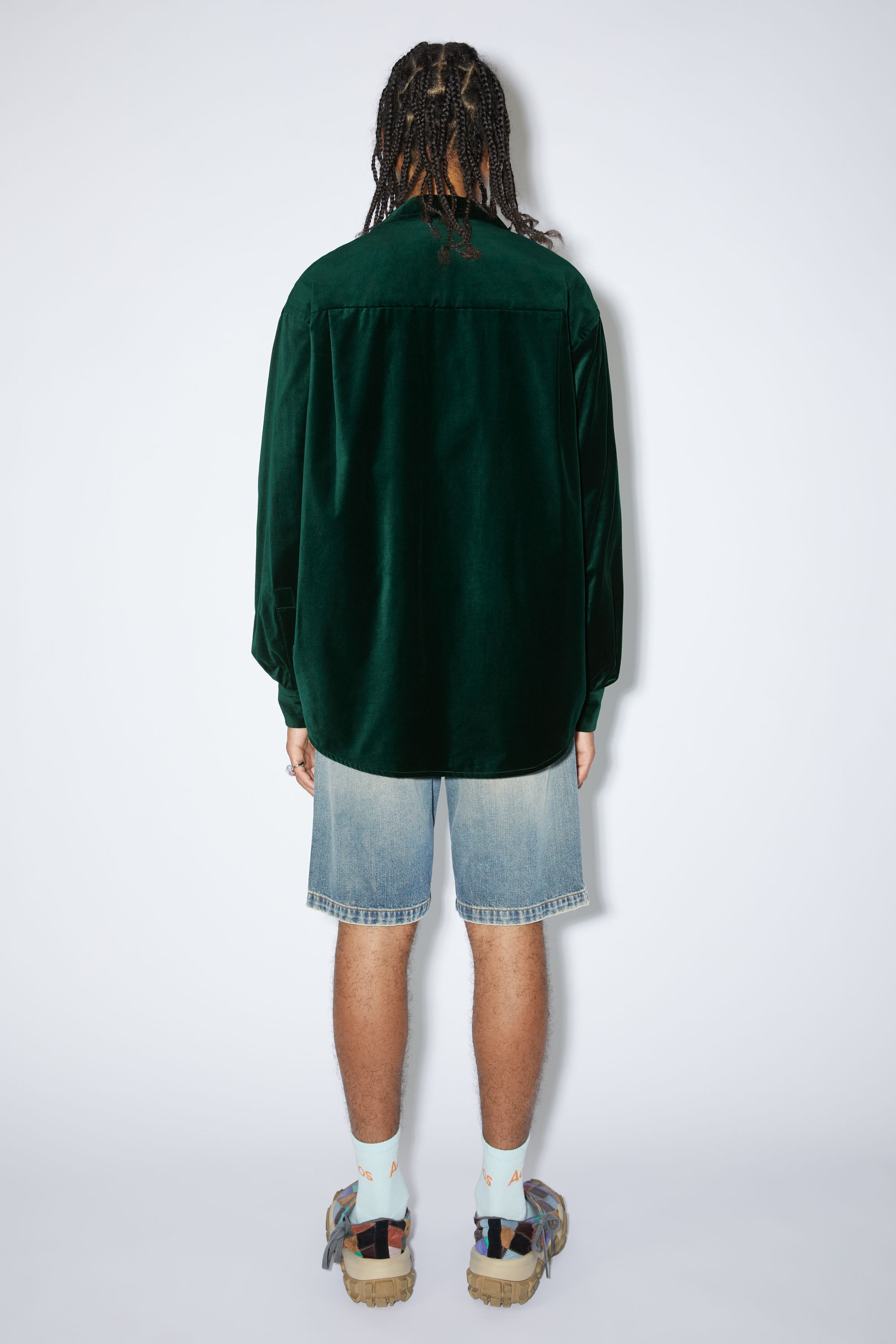 Button-up overshirt - Dark green - 3