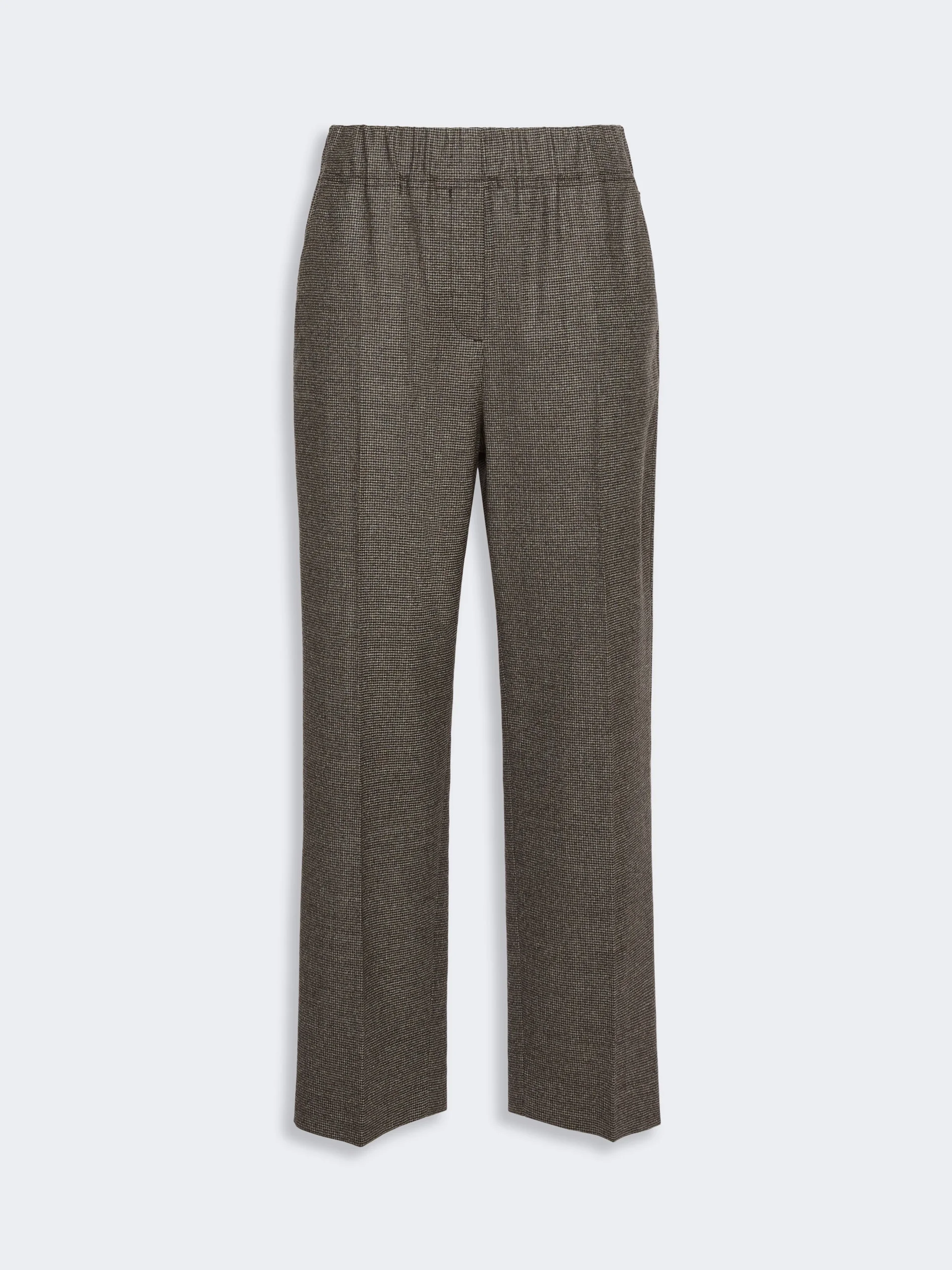 HATELEY Stretch wool flannel trousers - MARRON GLACE' - 1